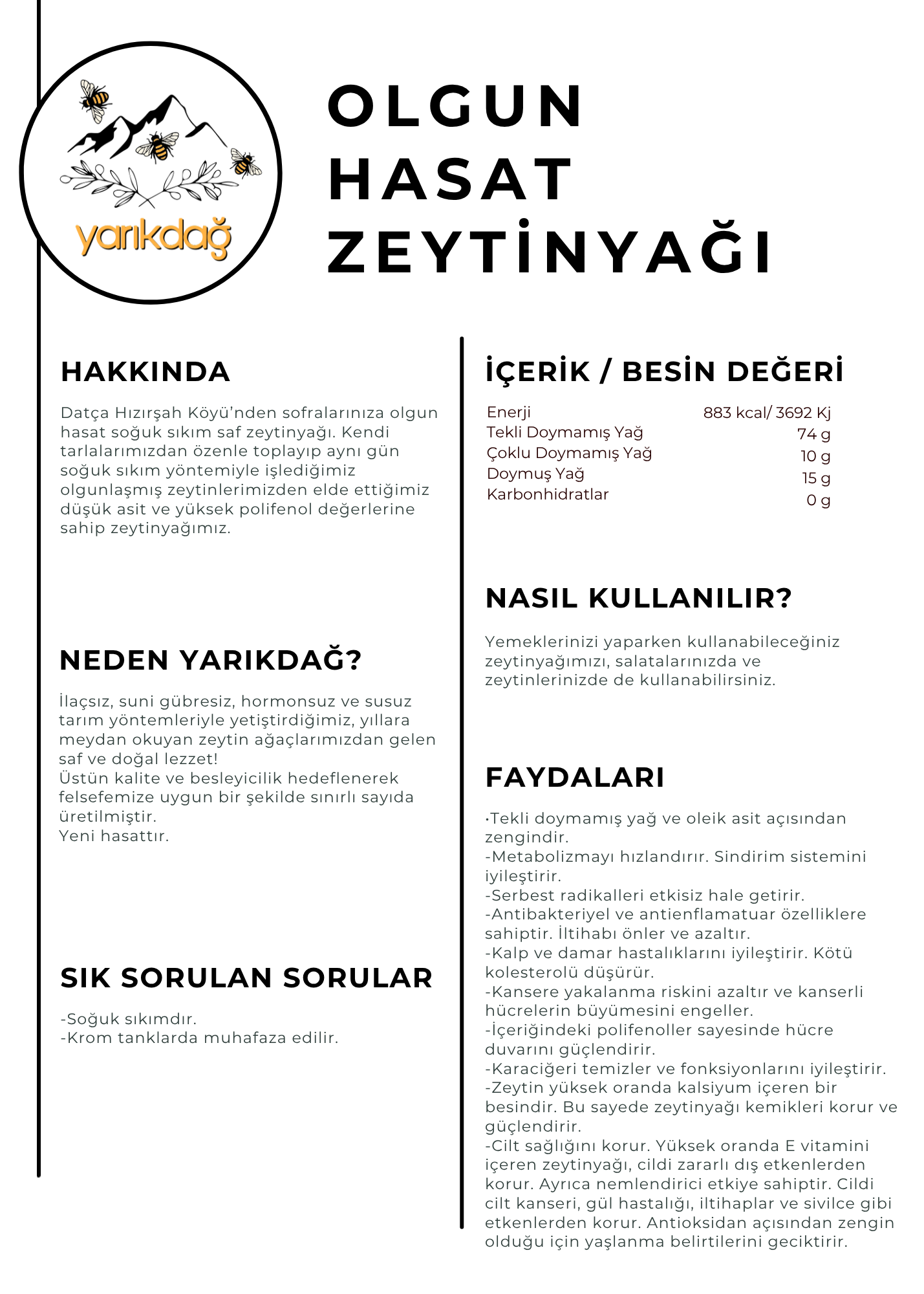 Olgun Hasat Soğuk Sıkım Naturel Sızma Zeytinyağı 5lt