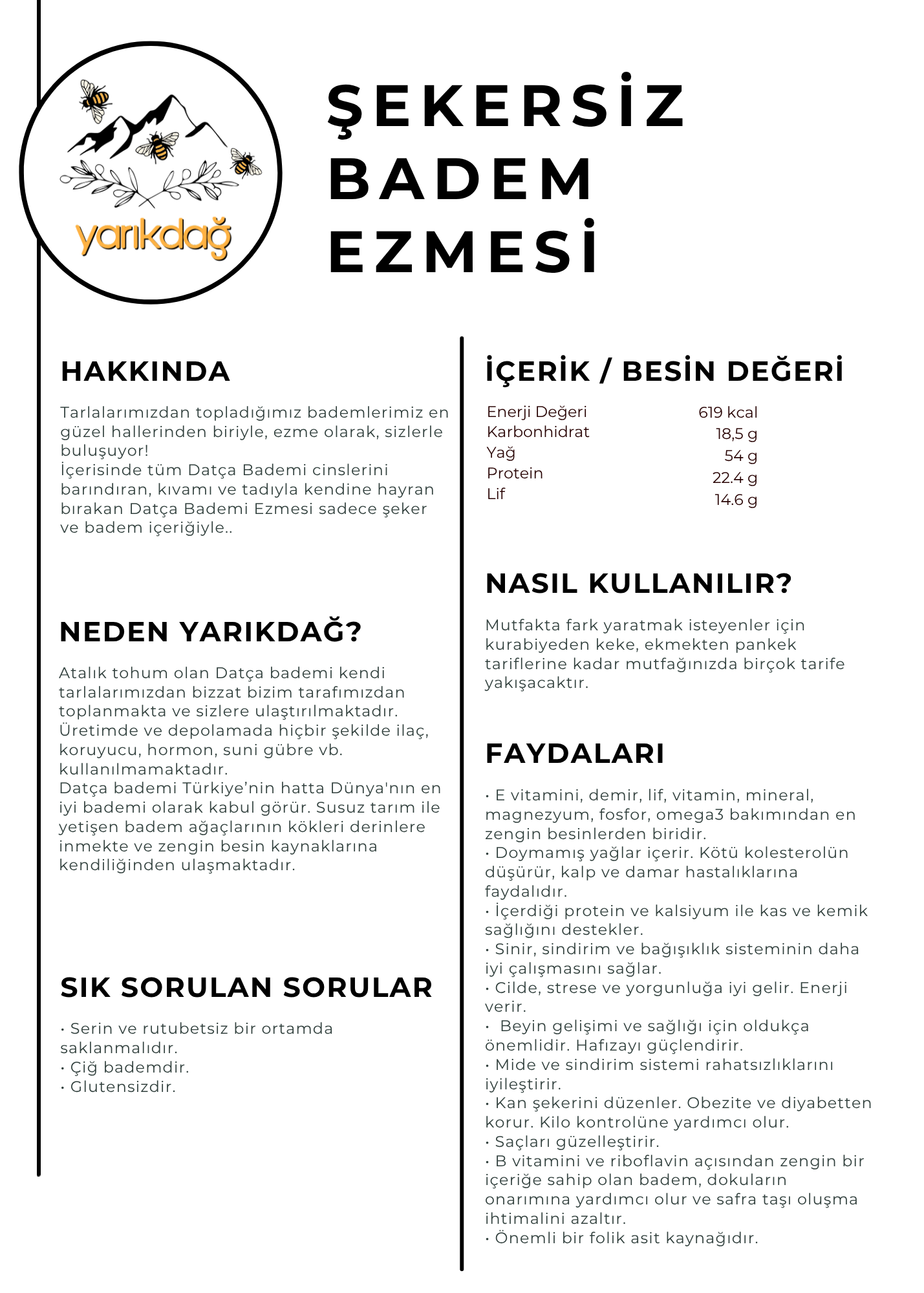 Şekersiz Datça Bademi Ezmesi 