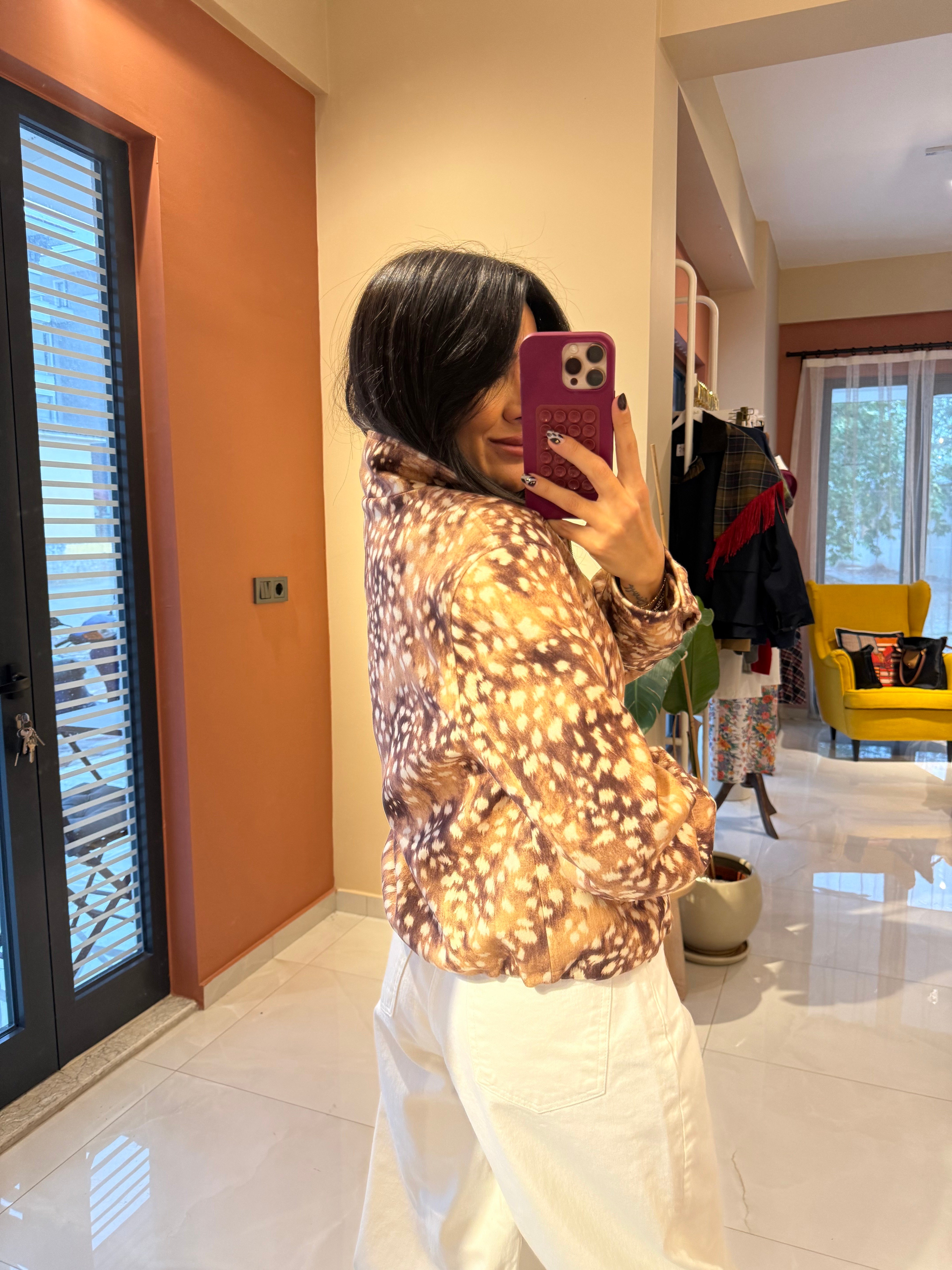  Bambi Fermuarlı Büzgülü Ceket