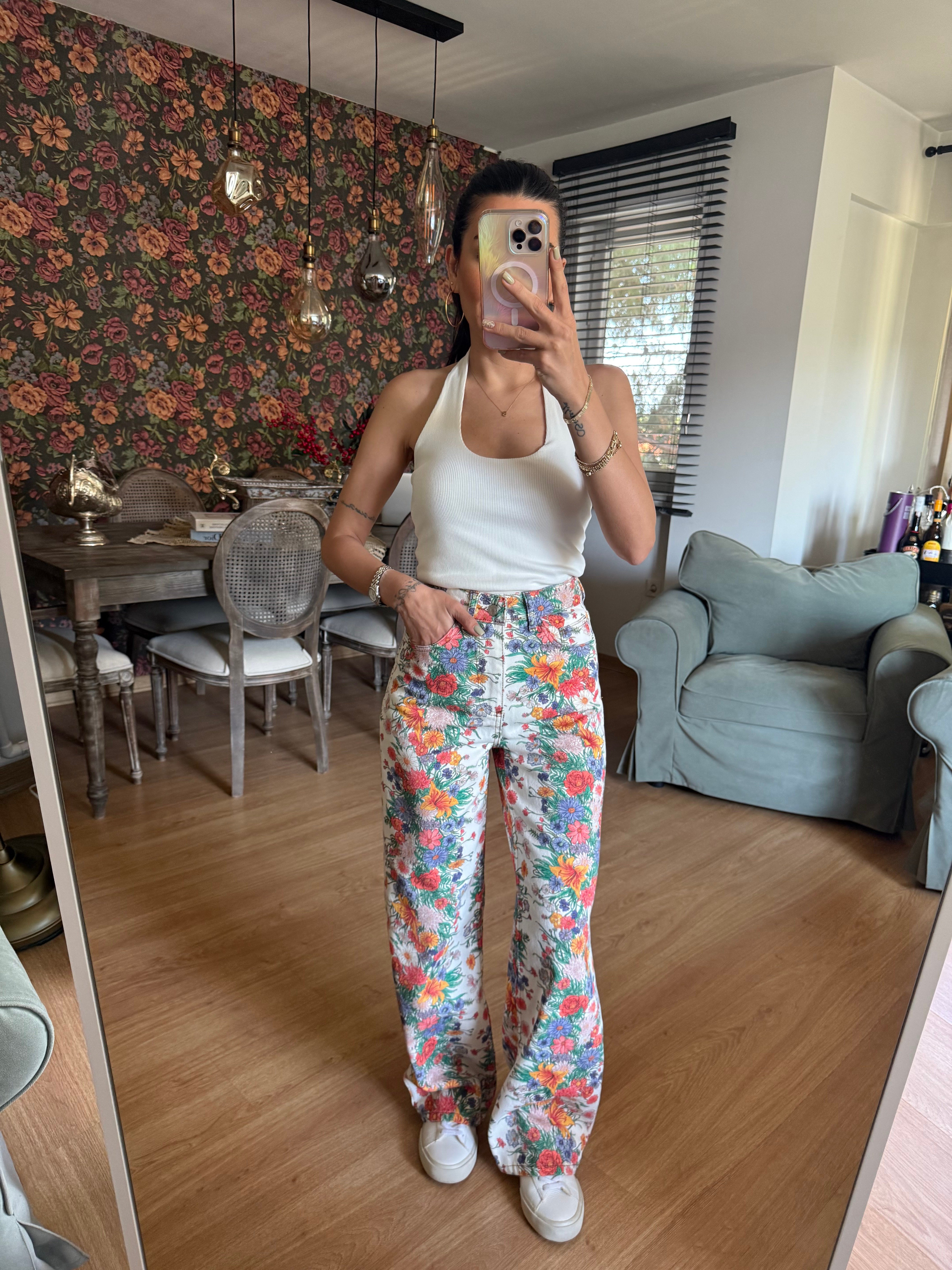 Botanical Desenli Jean