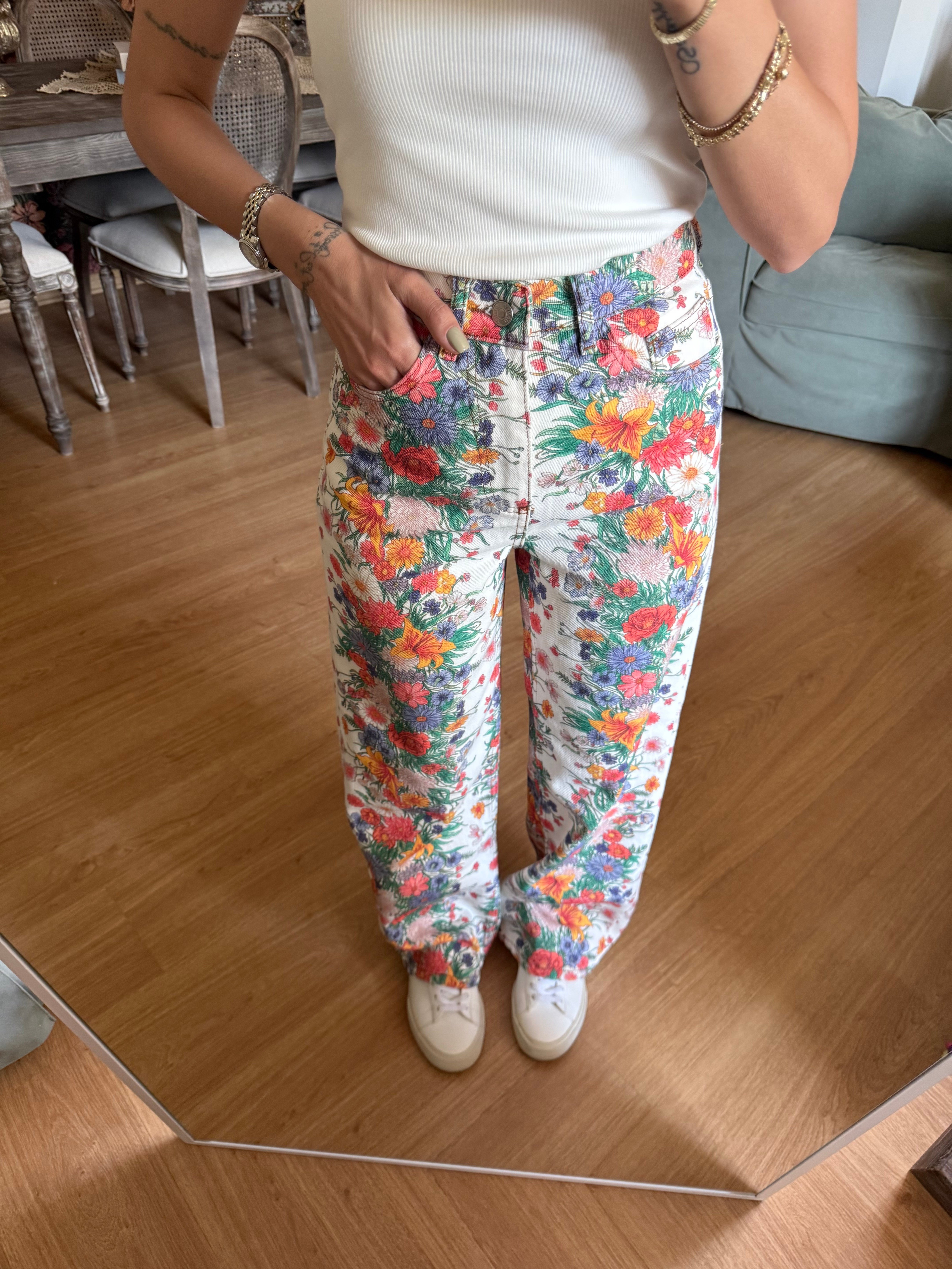 Botanical Desenli Jean