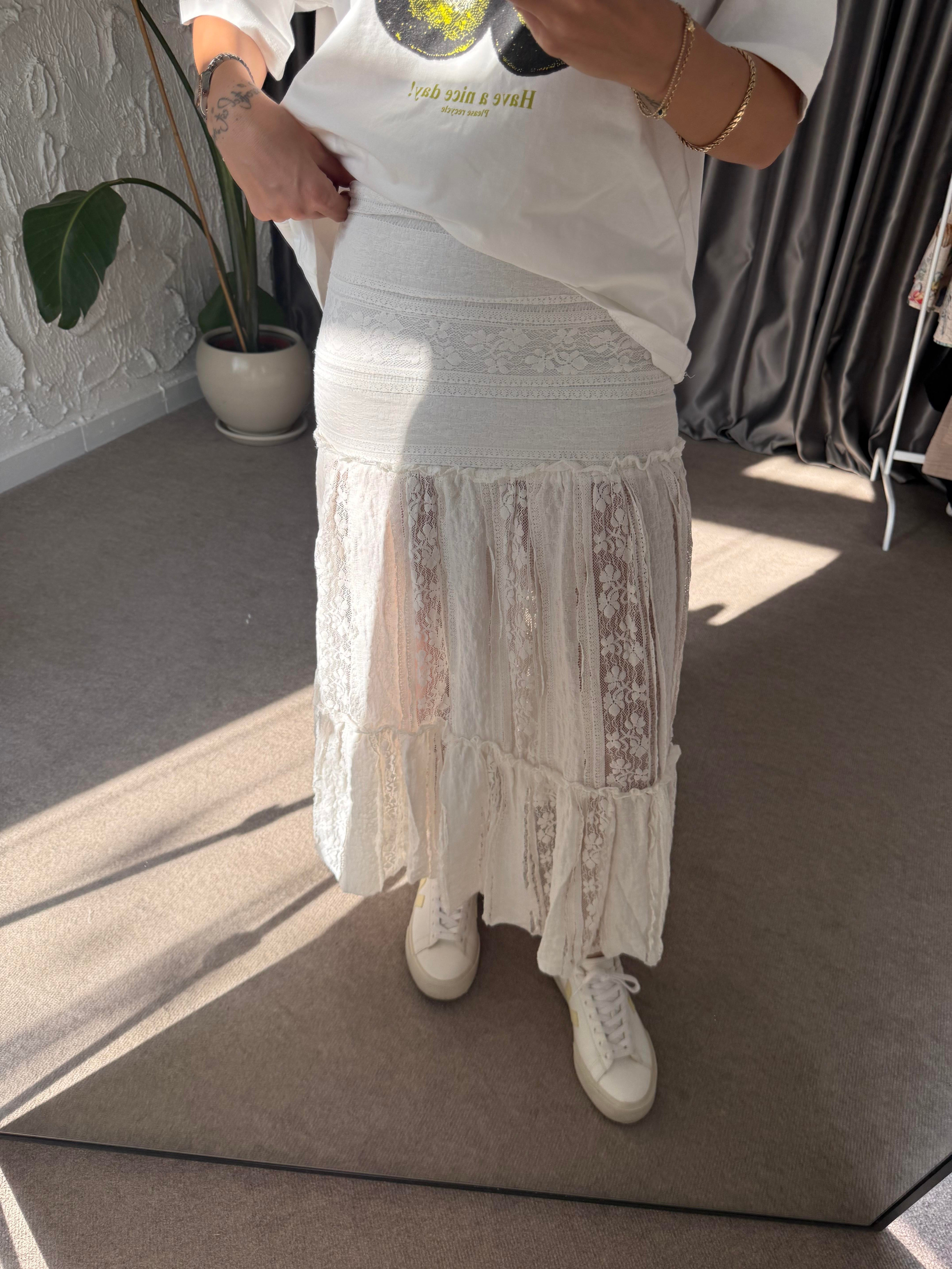 Crisp Dantelli Tül Etek