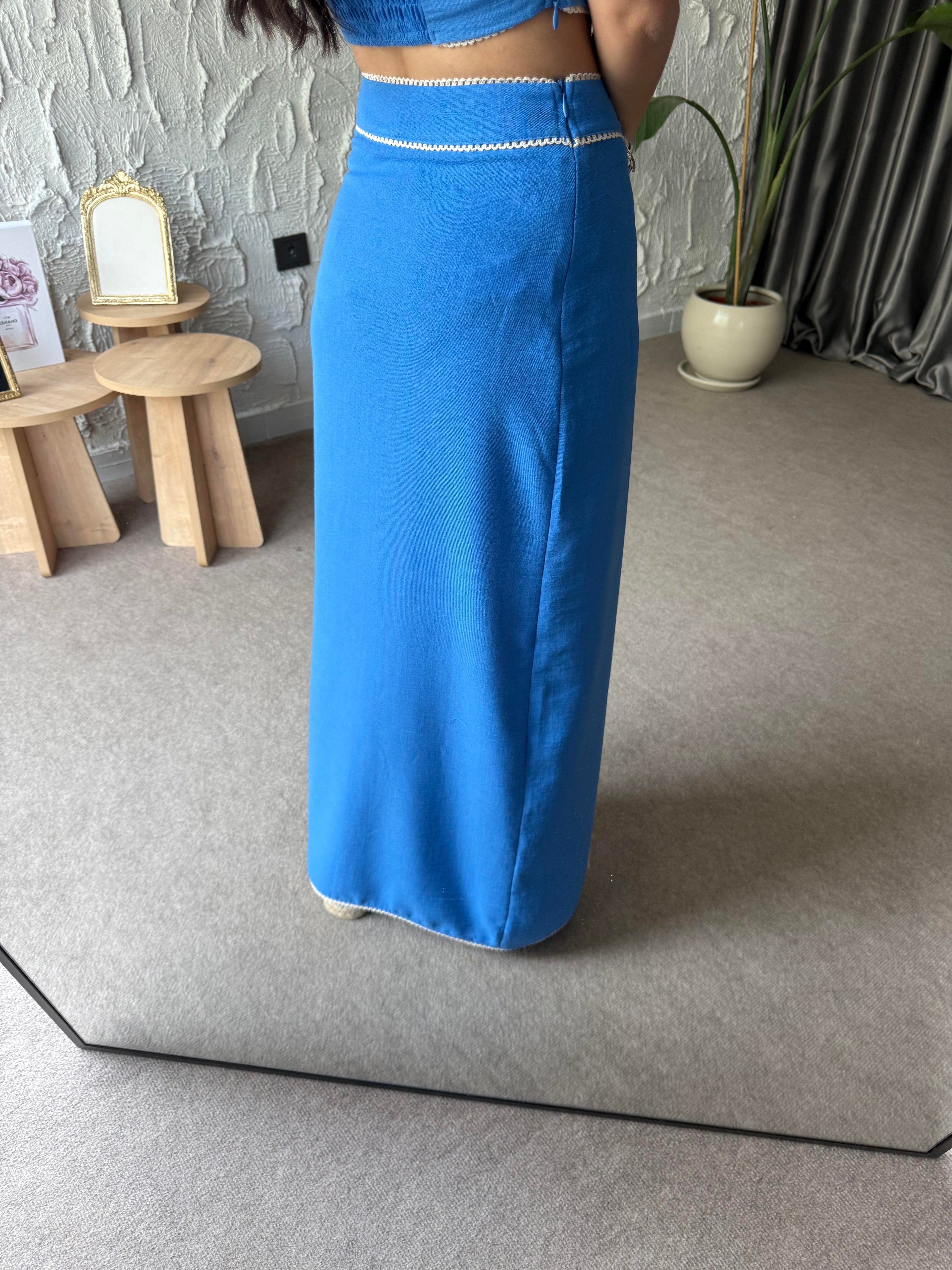 Cynthia Nakış İşlemeli Bluz Etek 