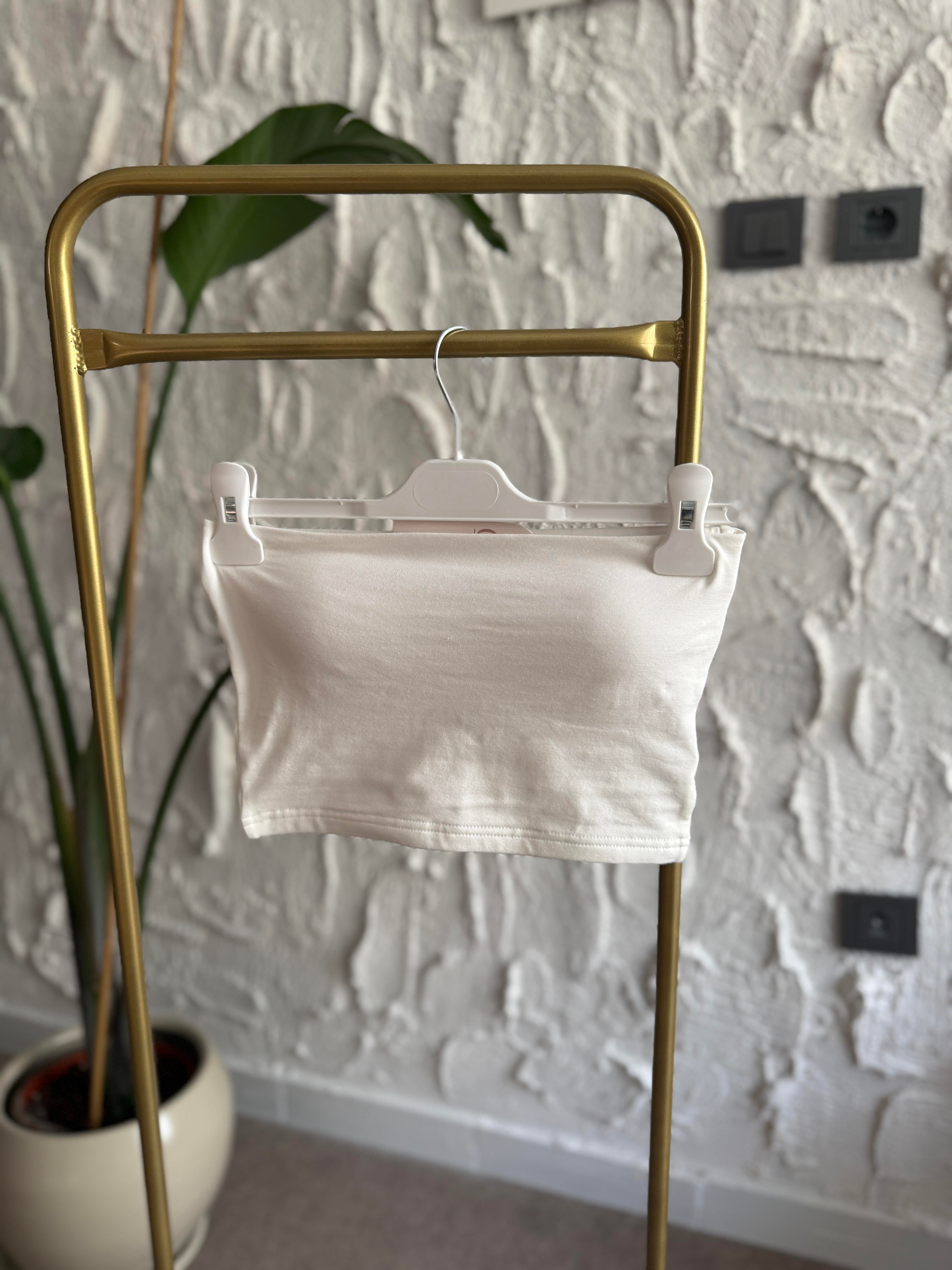 Ekru Straplez Basic Bluz