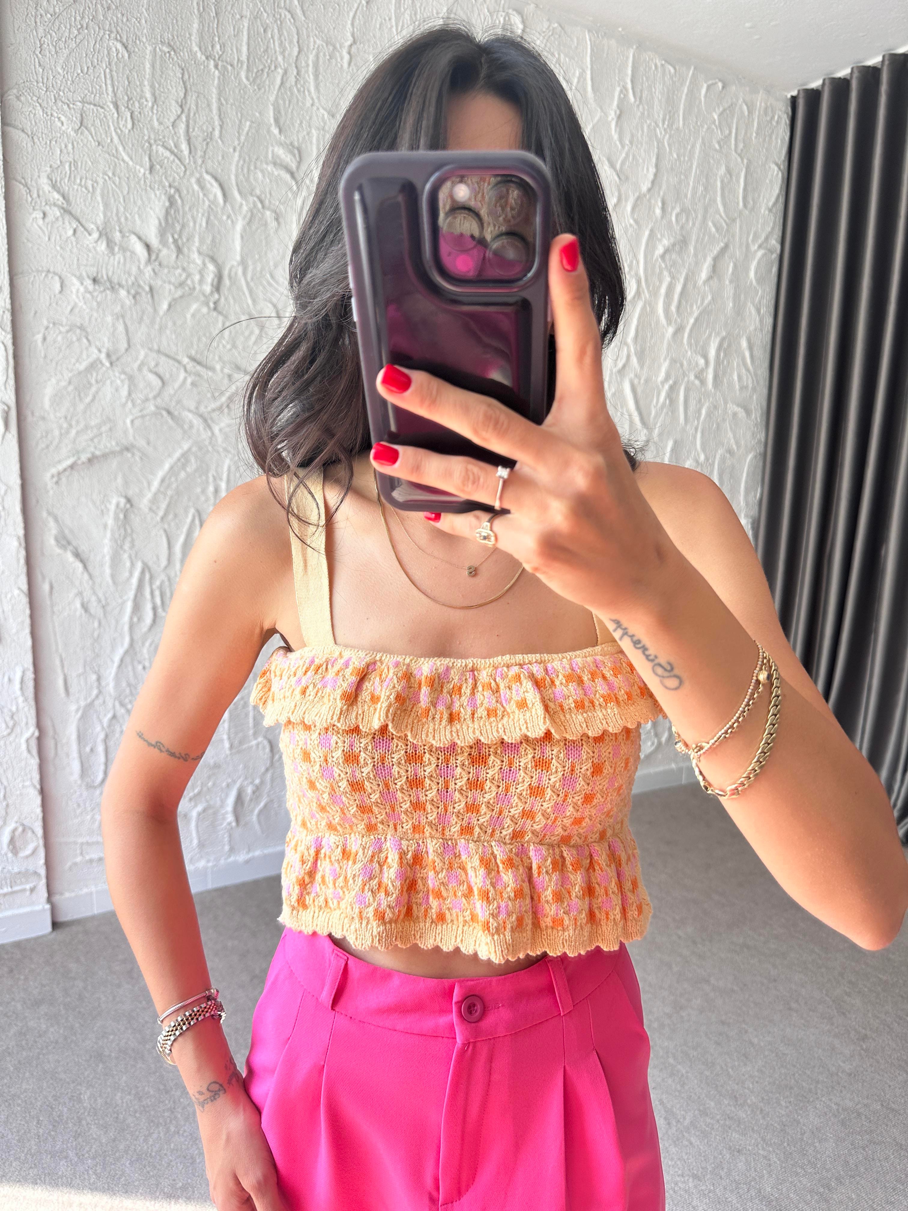 Fırfırlı Triko Bluz 