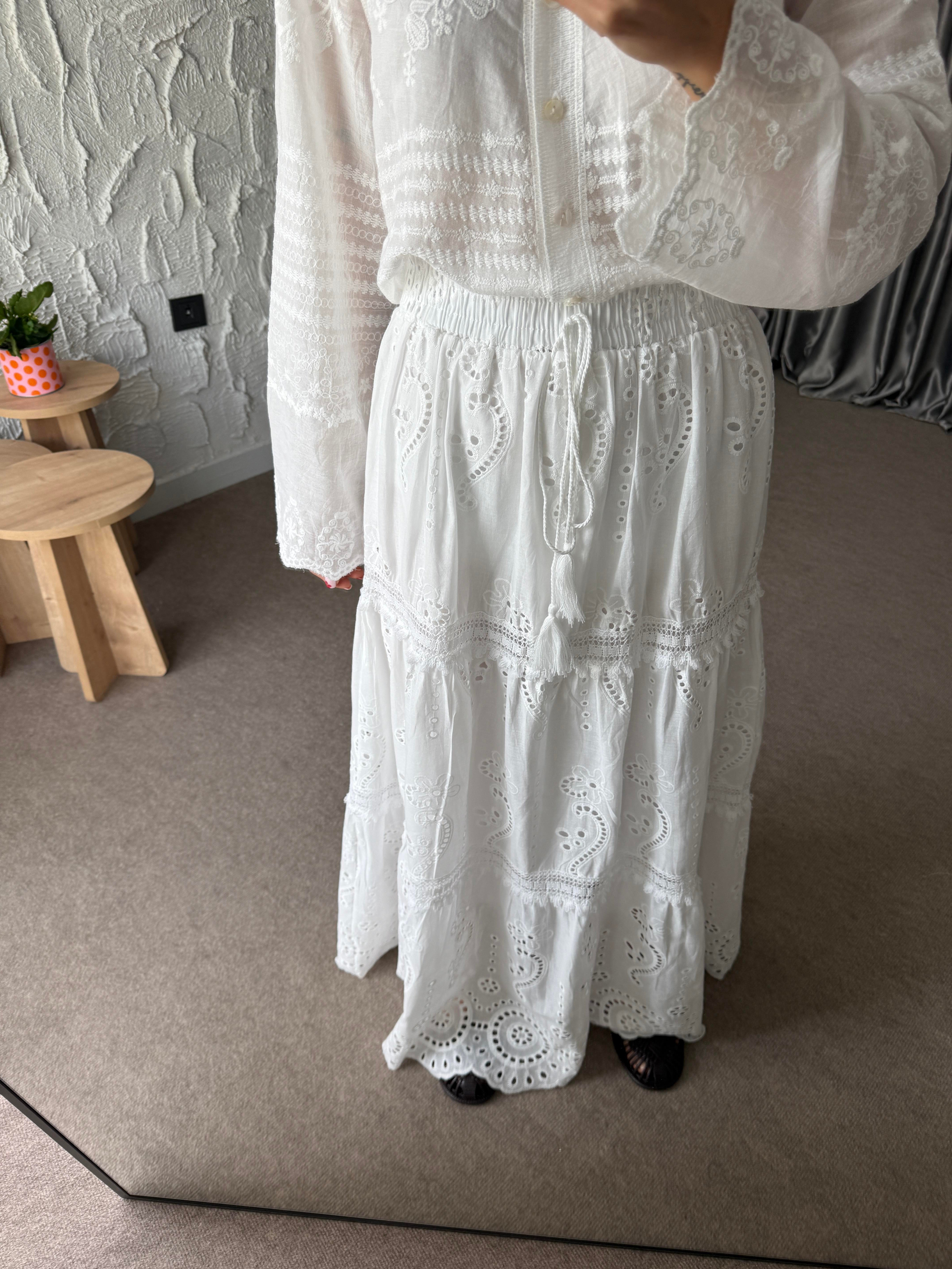 Fisto Detaylı Maxi Etek