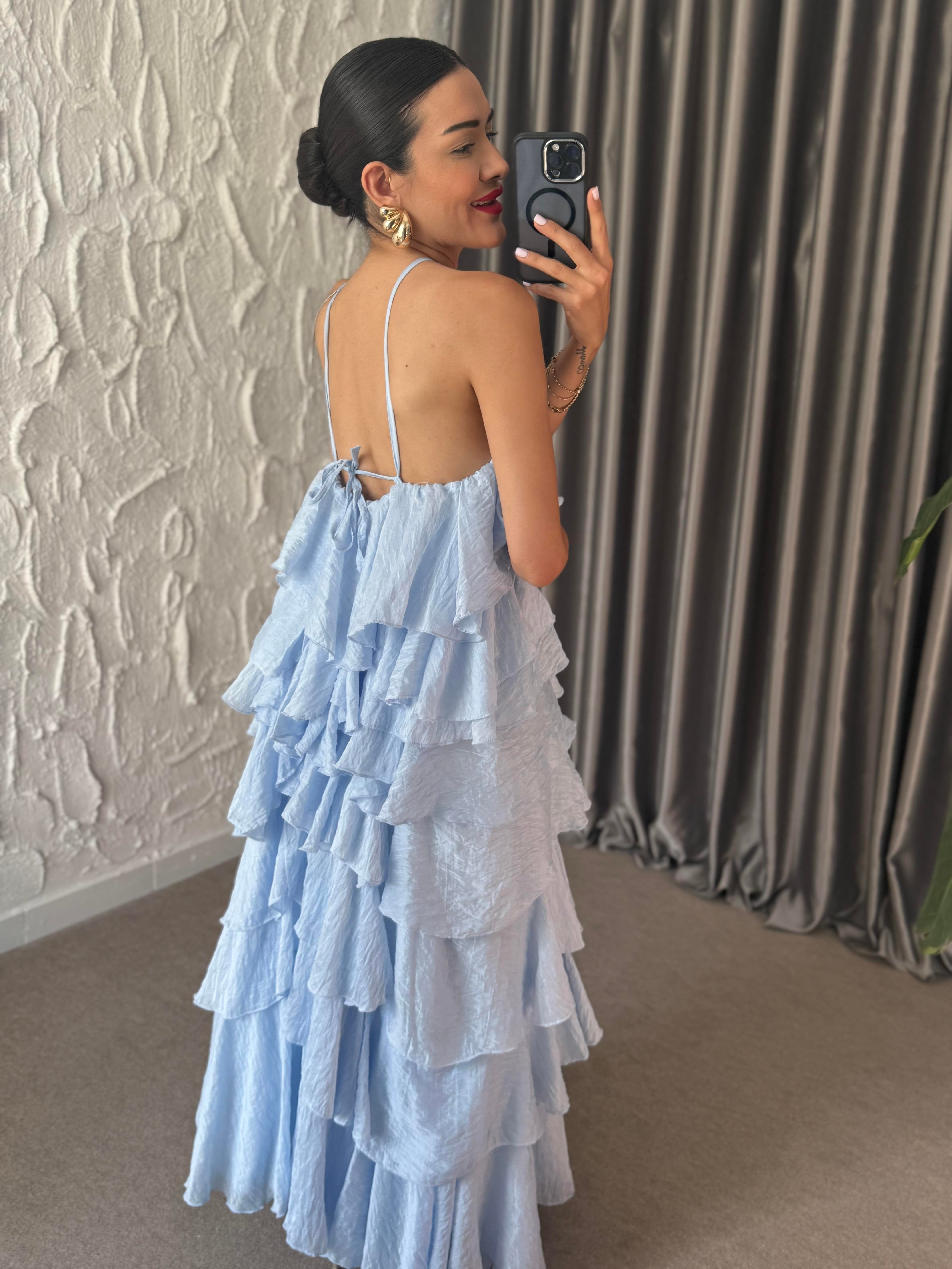 Freya Kat Kat Elbise - Mavi 