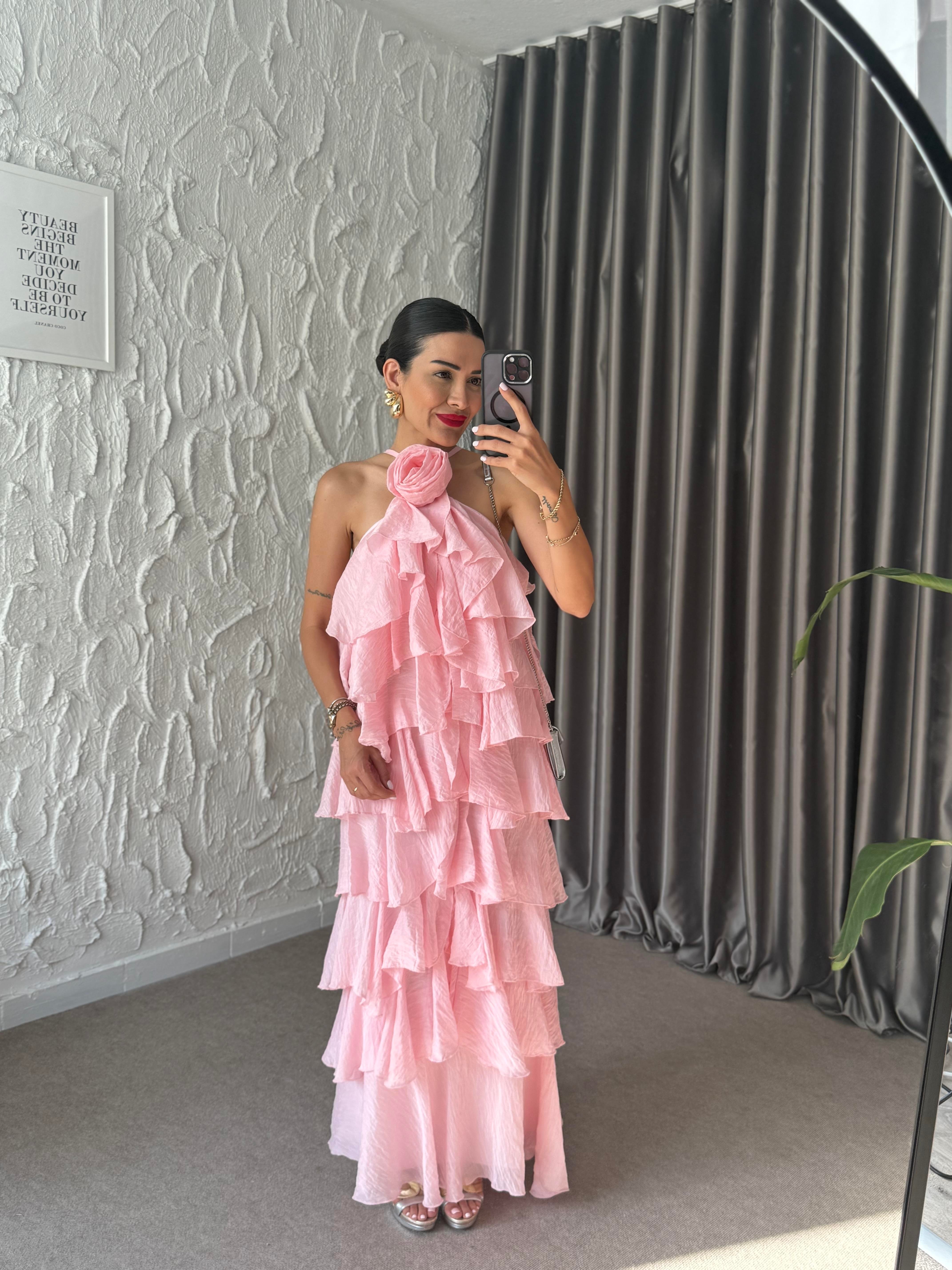 Freya Kat Kat Elbise - Pembe