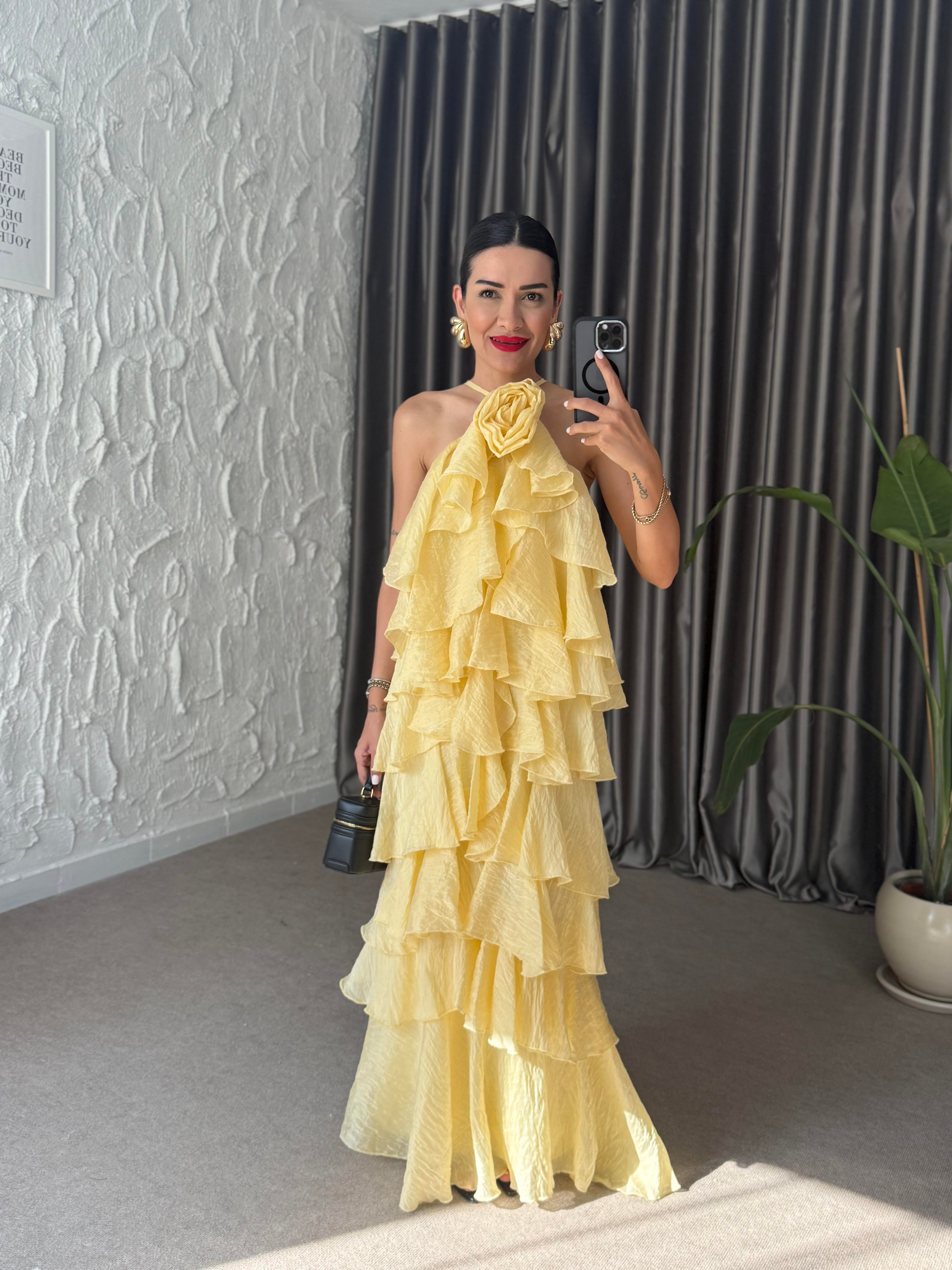 Freya Kat Kat Elbise - Sarı