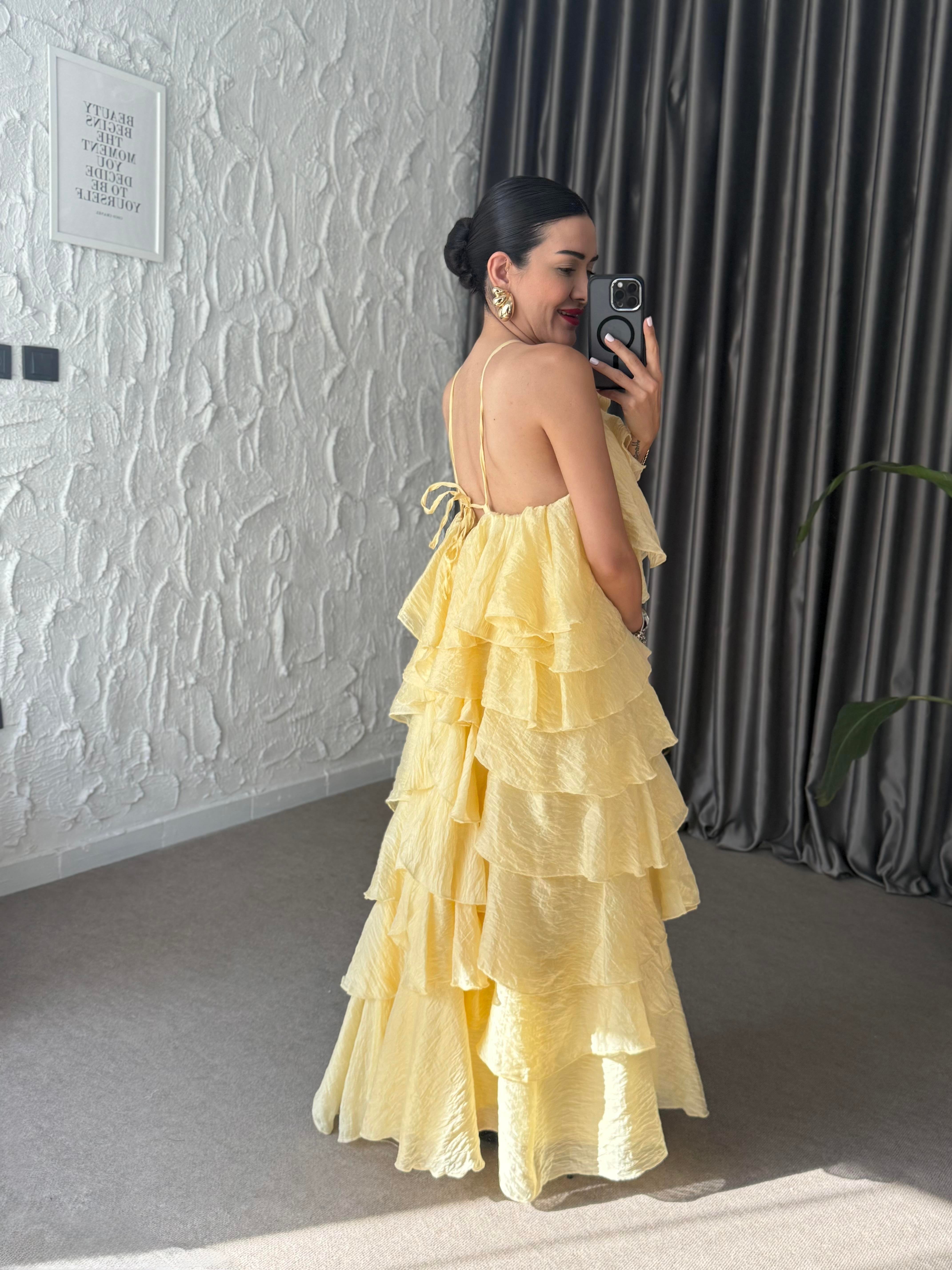 Freya Kat Kat Elbise - Sarı