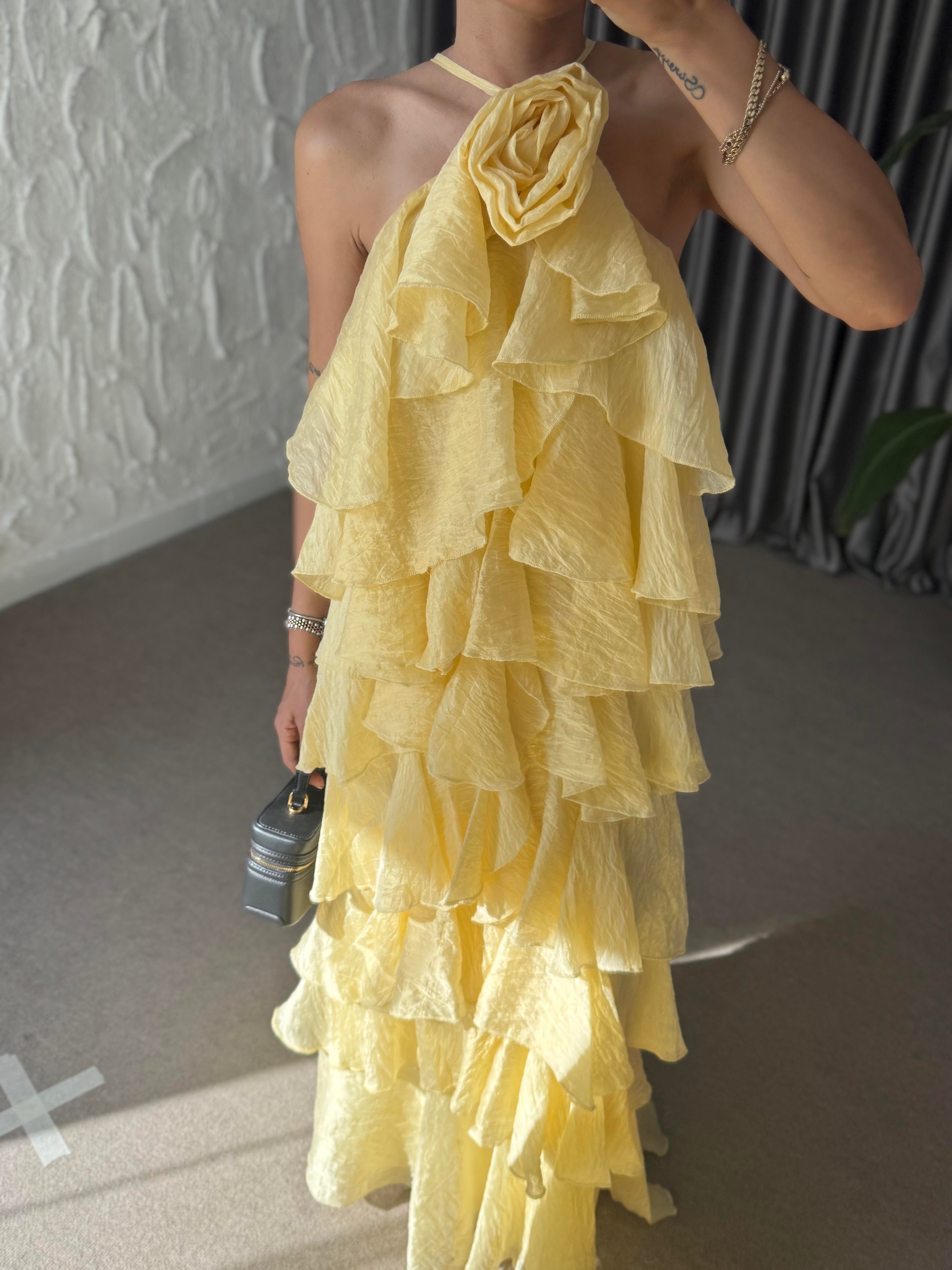 Freya Kat Kat Elbise - Sarı