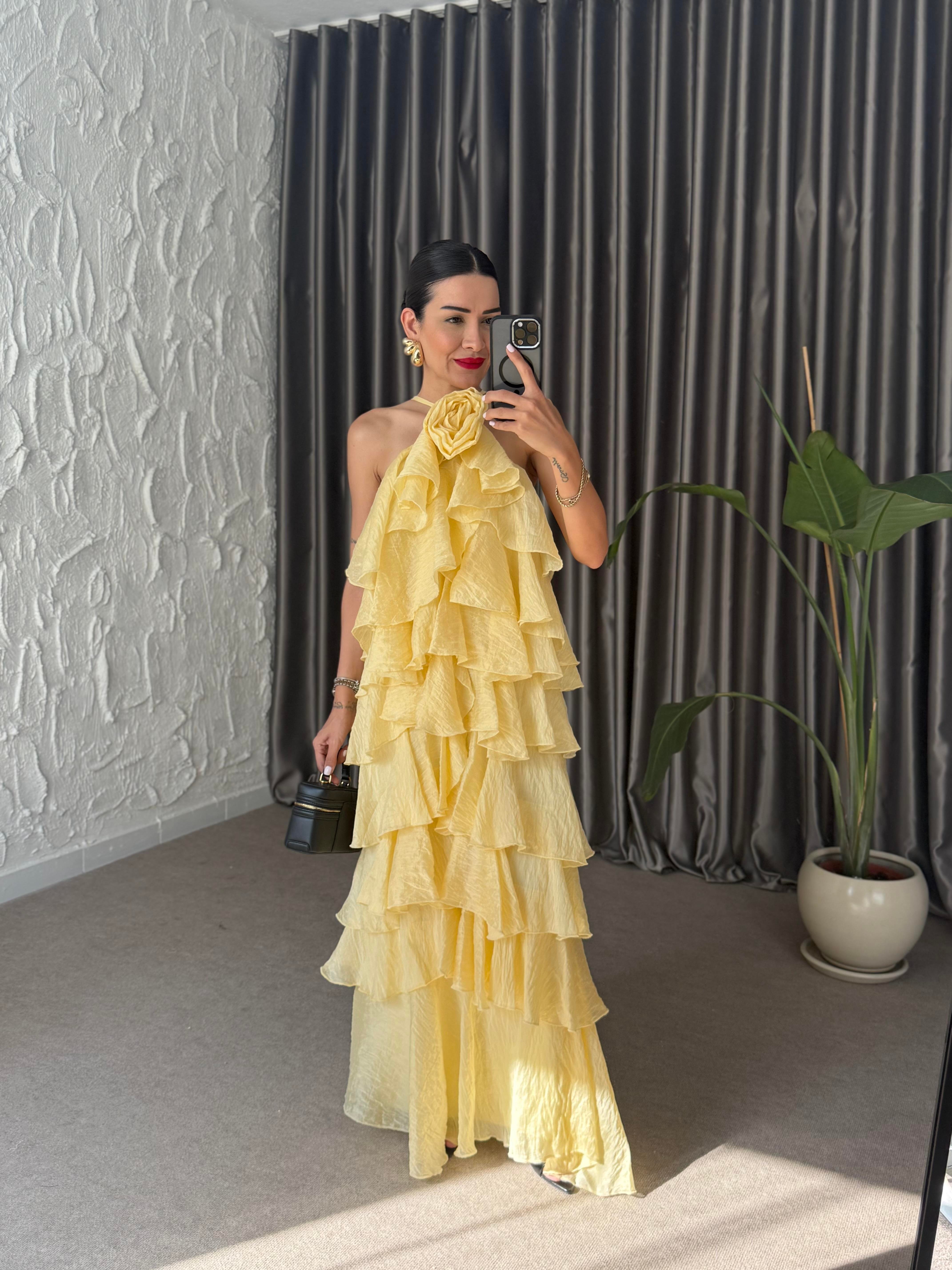 Freya Kat Kat Elbise - Sarı