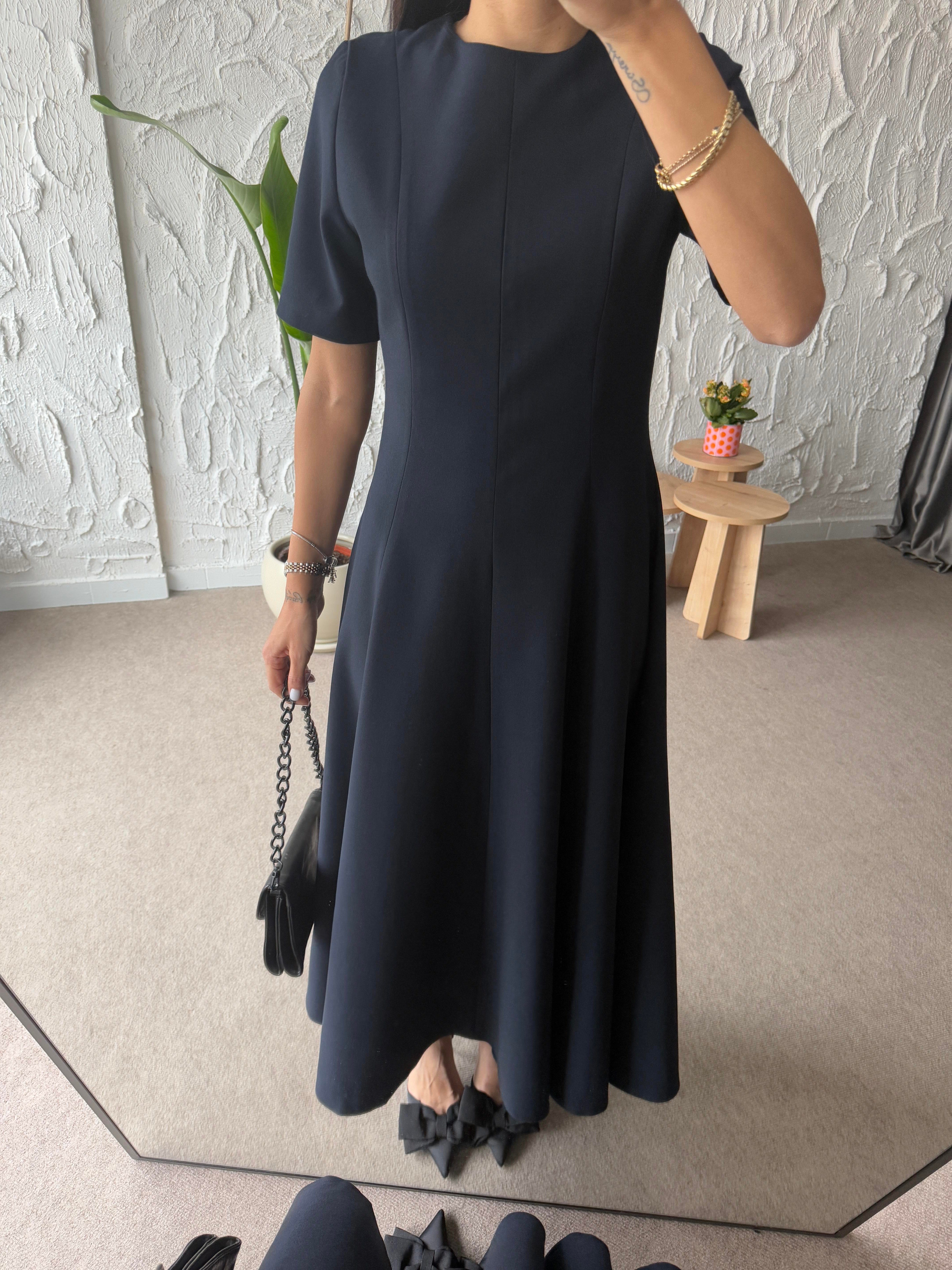 Godeli Lacivert Maxi Elbise