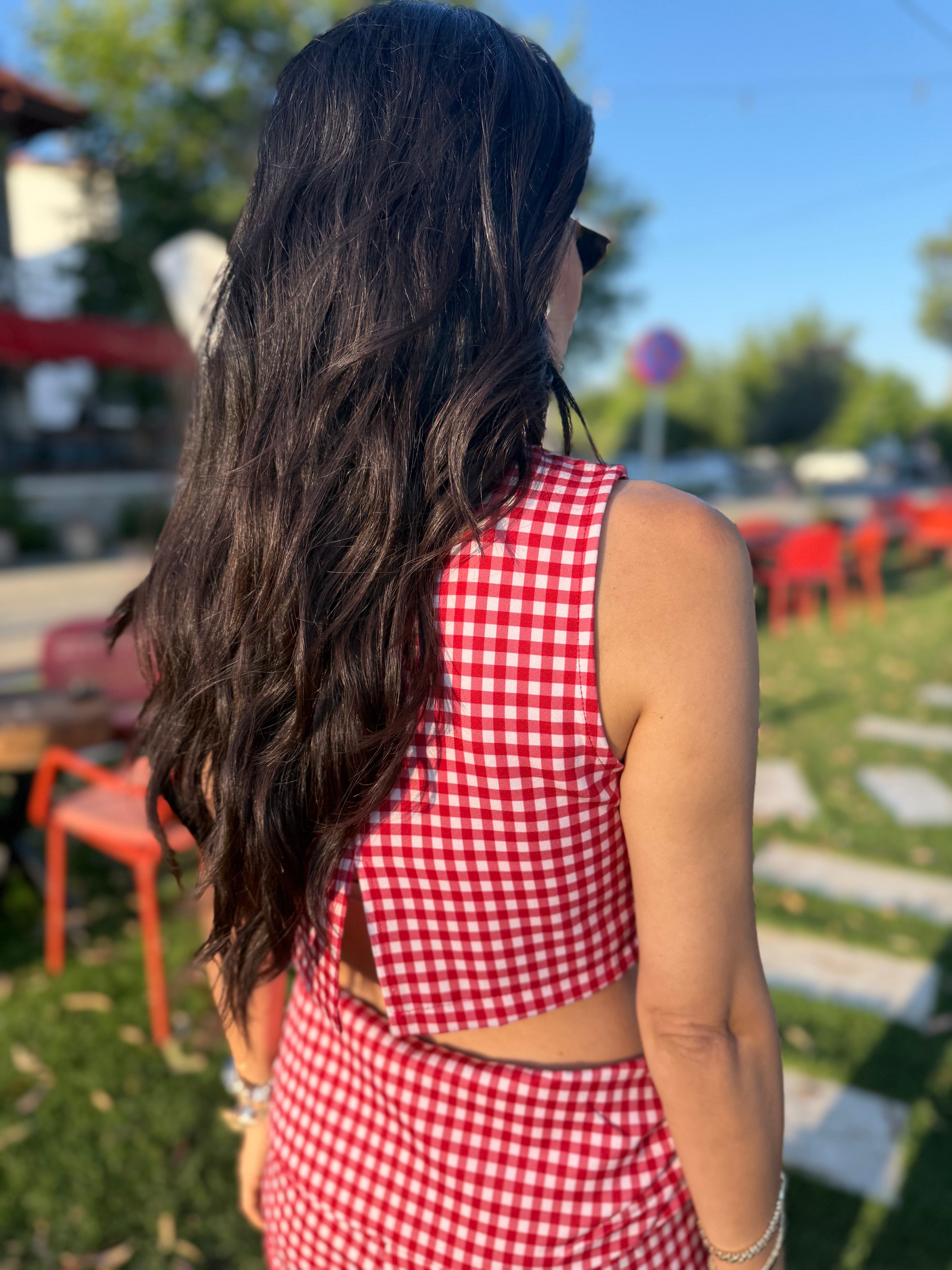 Kırmızı Ekoseli Takım