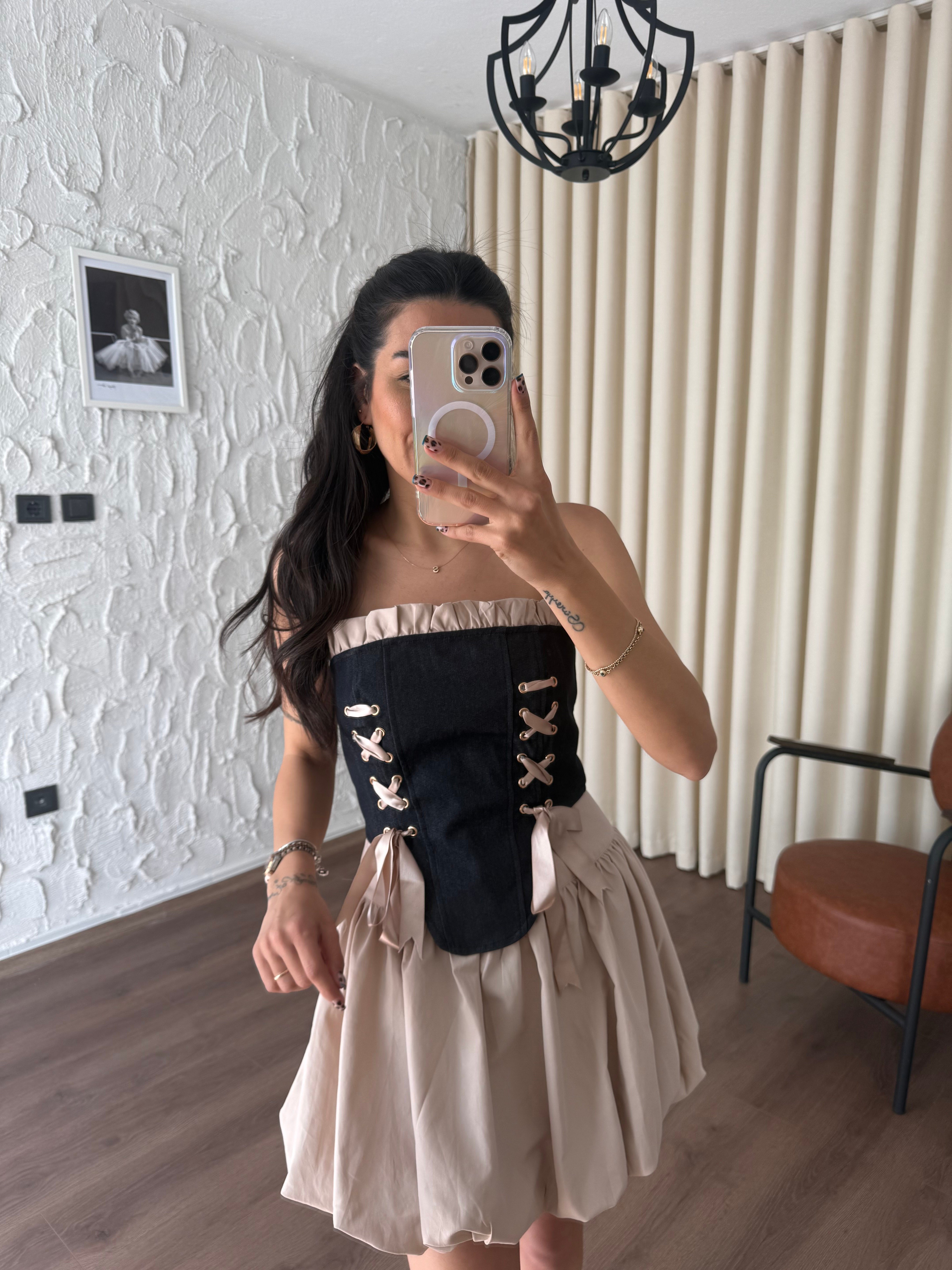 Kot Büstiyerli Balon Etek Takım