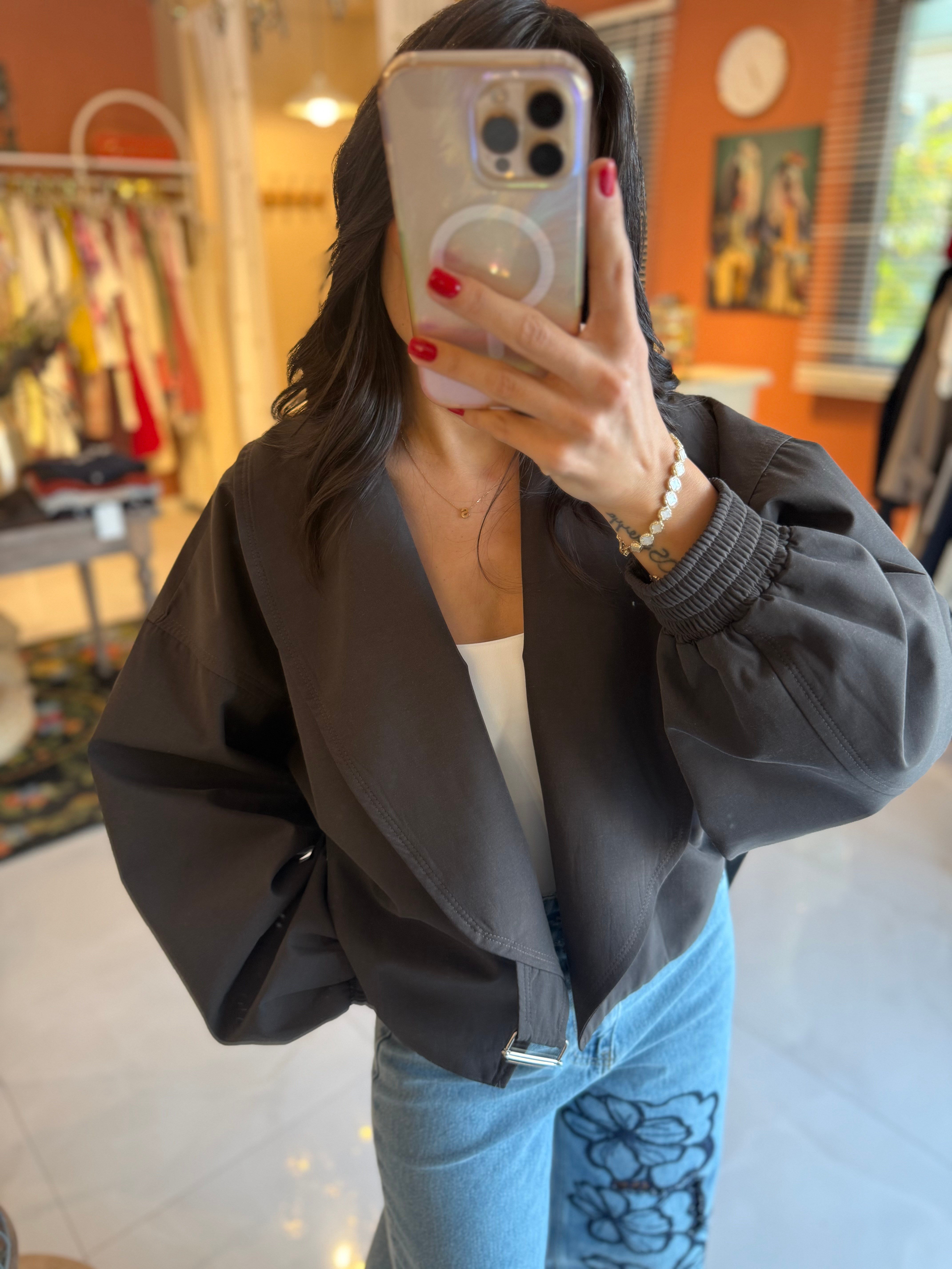 Kruvaze Model Kahve Bomber Ceket