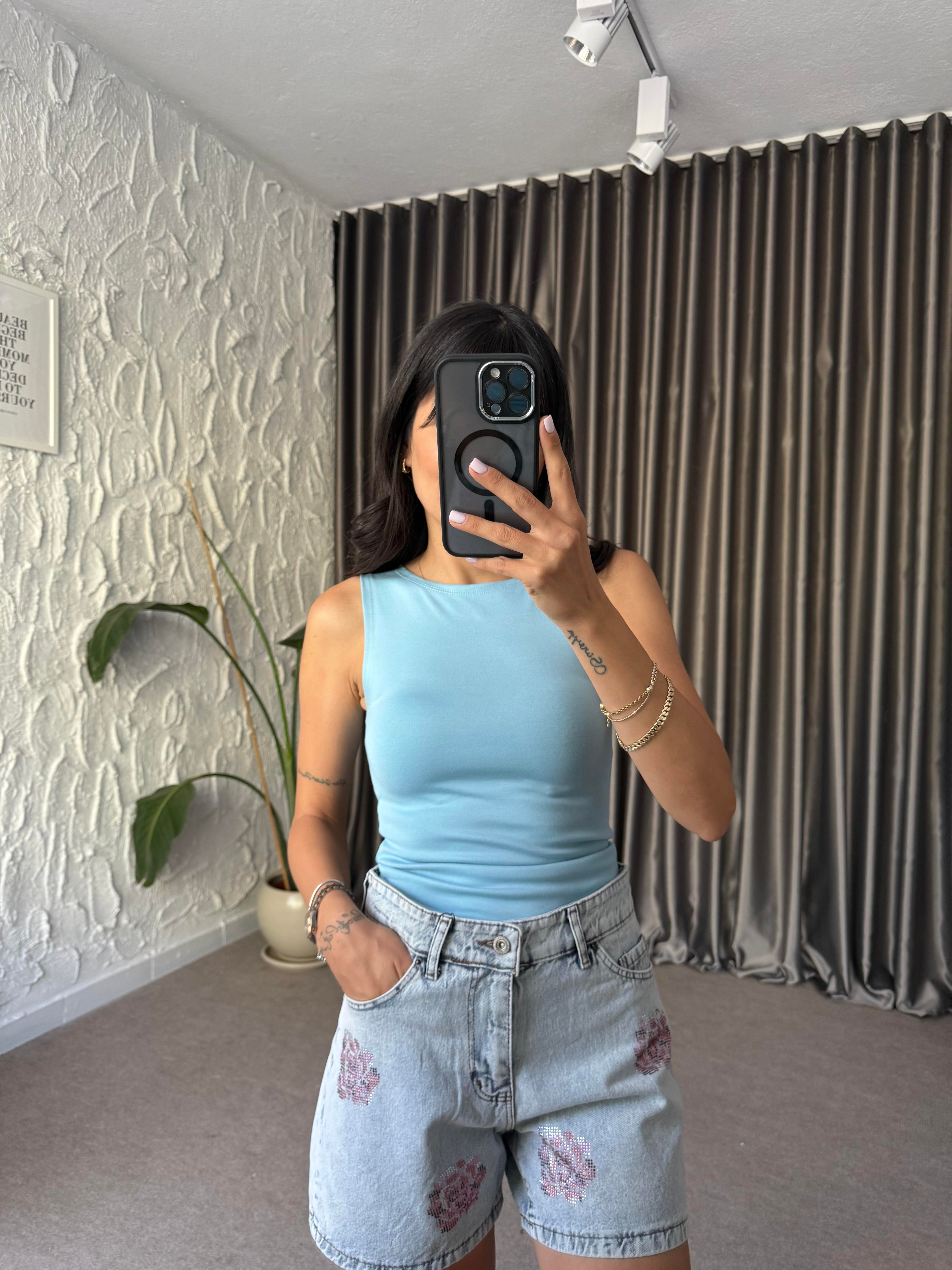 Mavi Kolsuz Basic Bluz