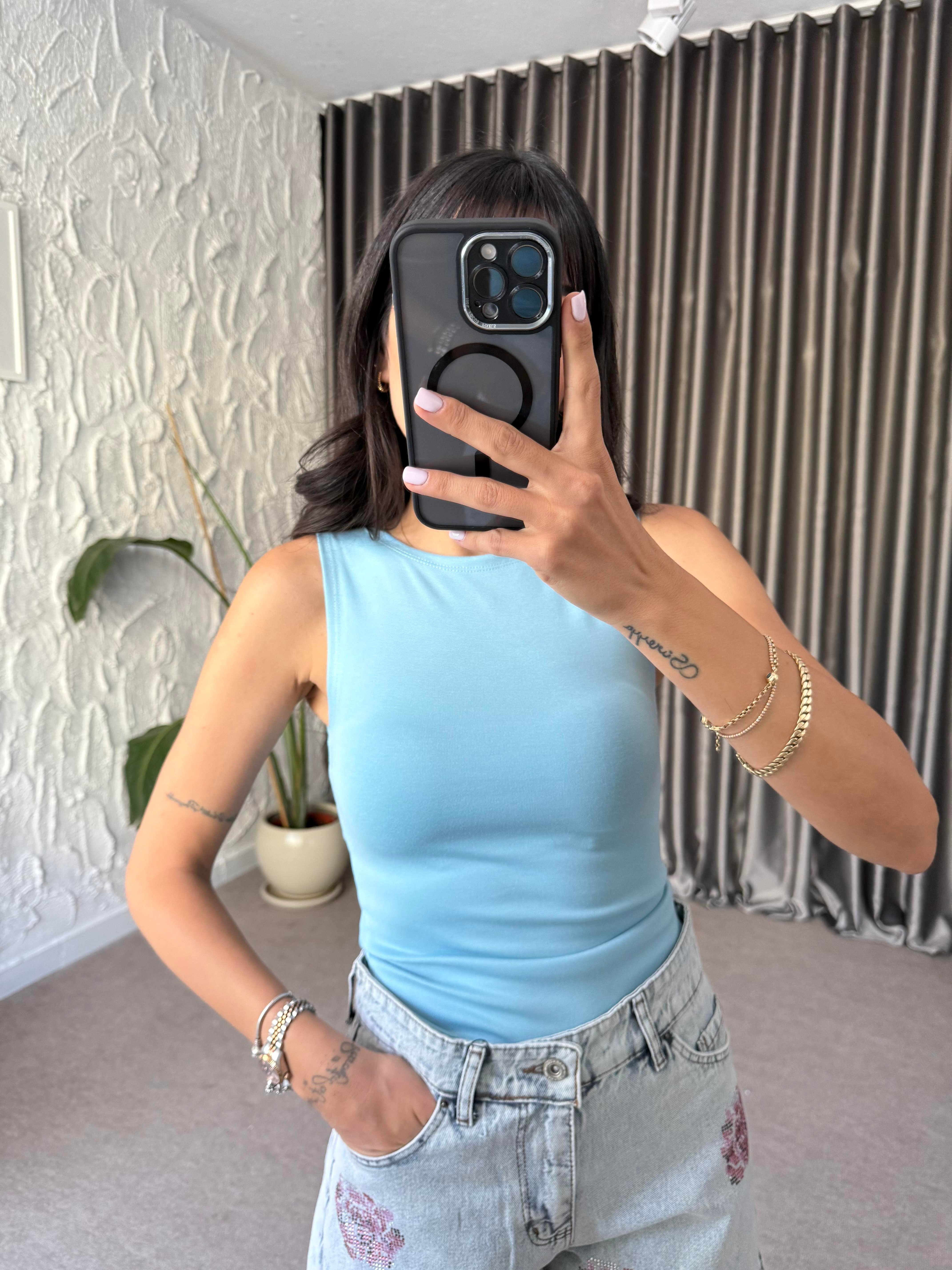 Mavi Kolsuz Basic Bluz