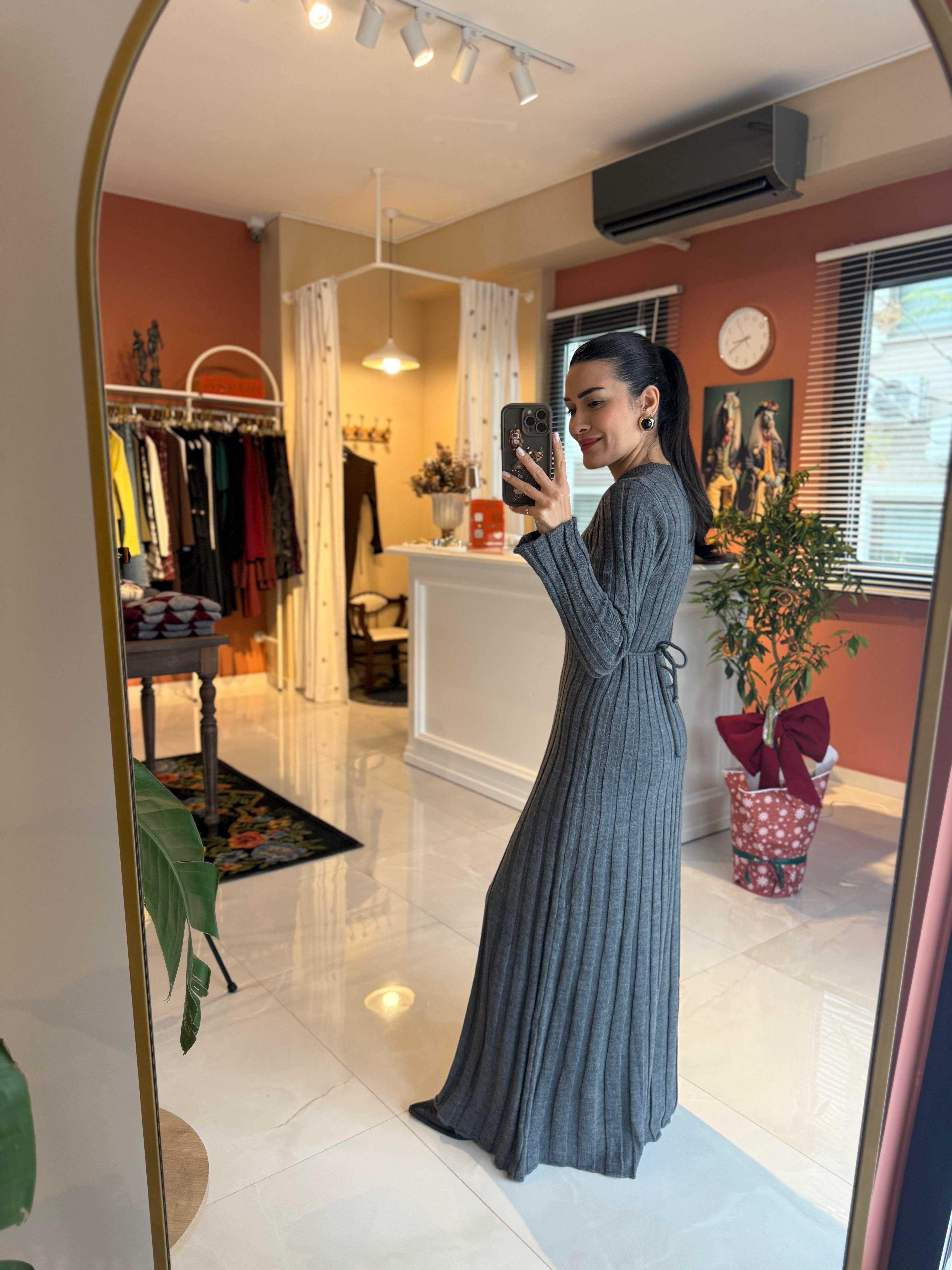 Nova Gri Triko Elbise