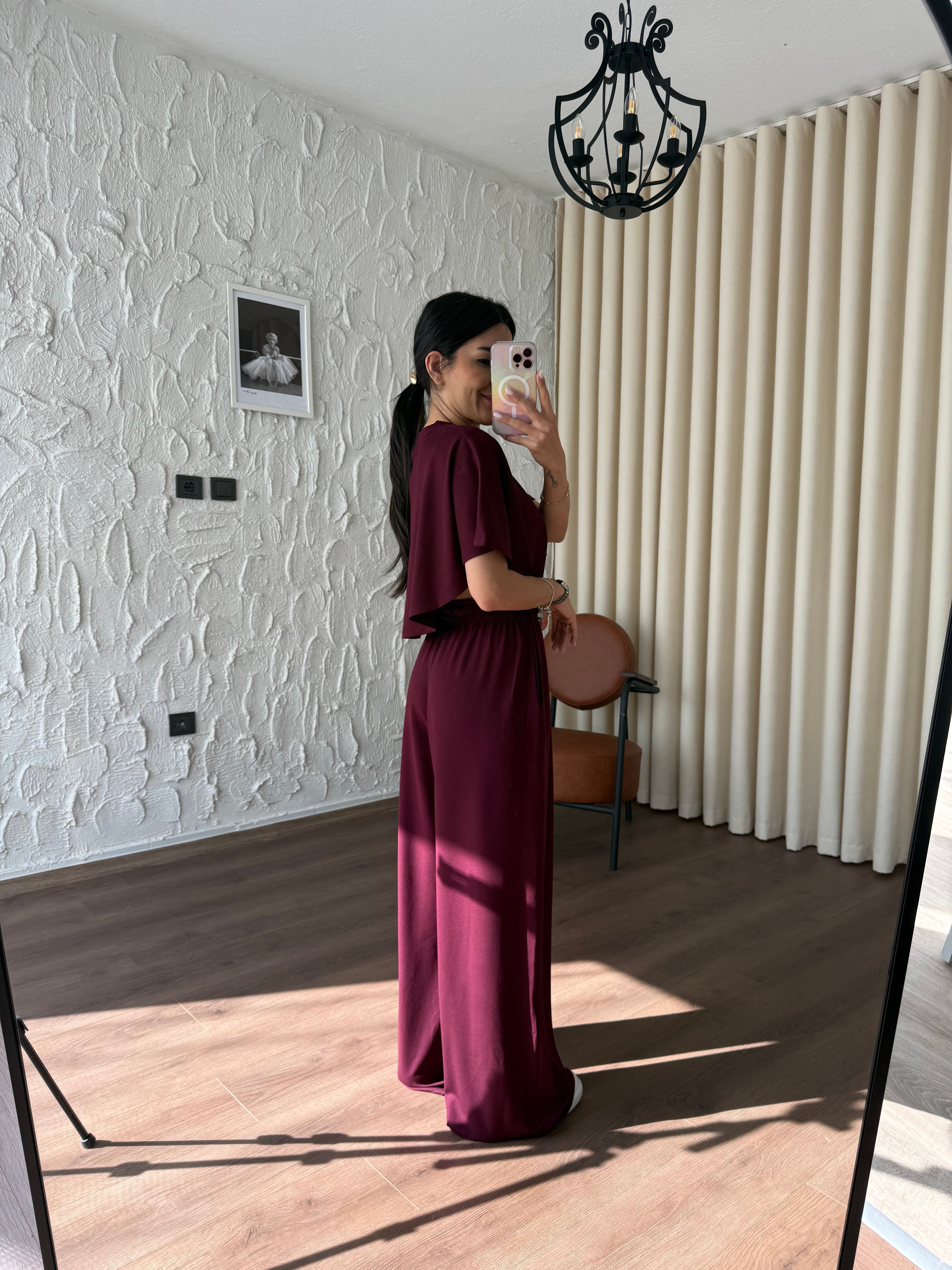 Pelerin Model Bordo Modal Takım