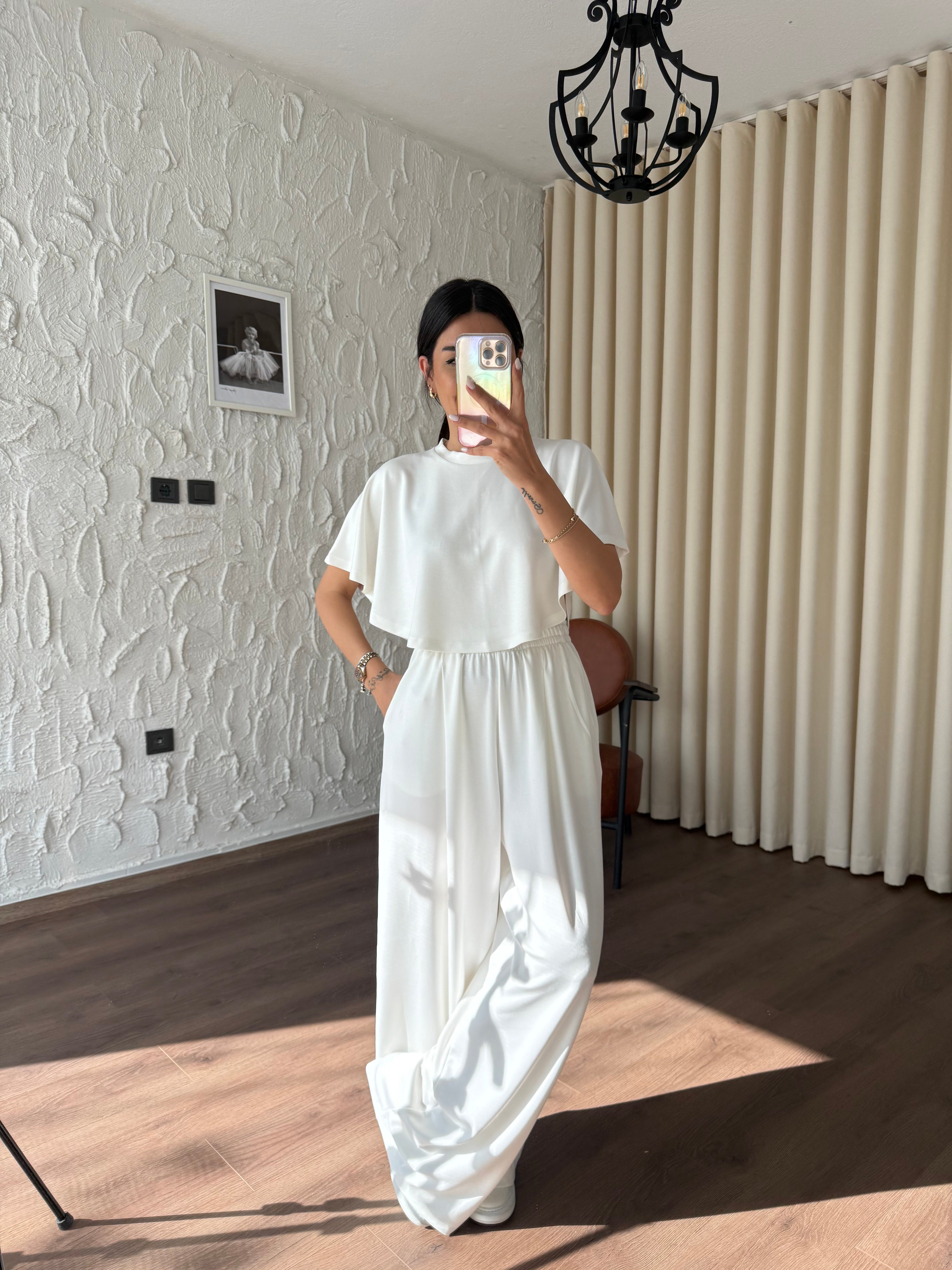 Pelerin Model Ekru Modal Takım