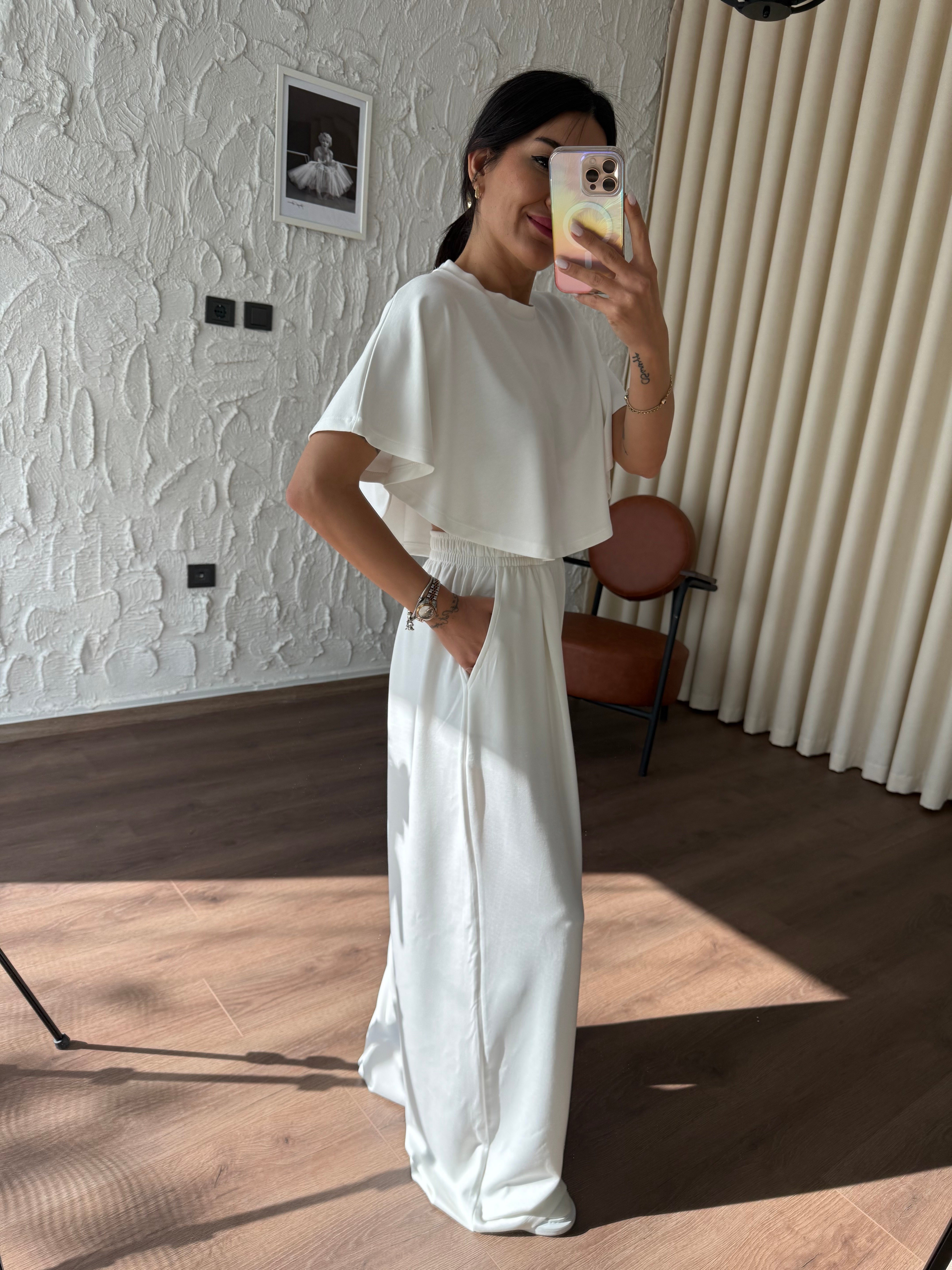 Pelerin Model Ekru Modal Takım