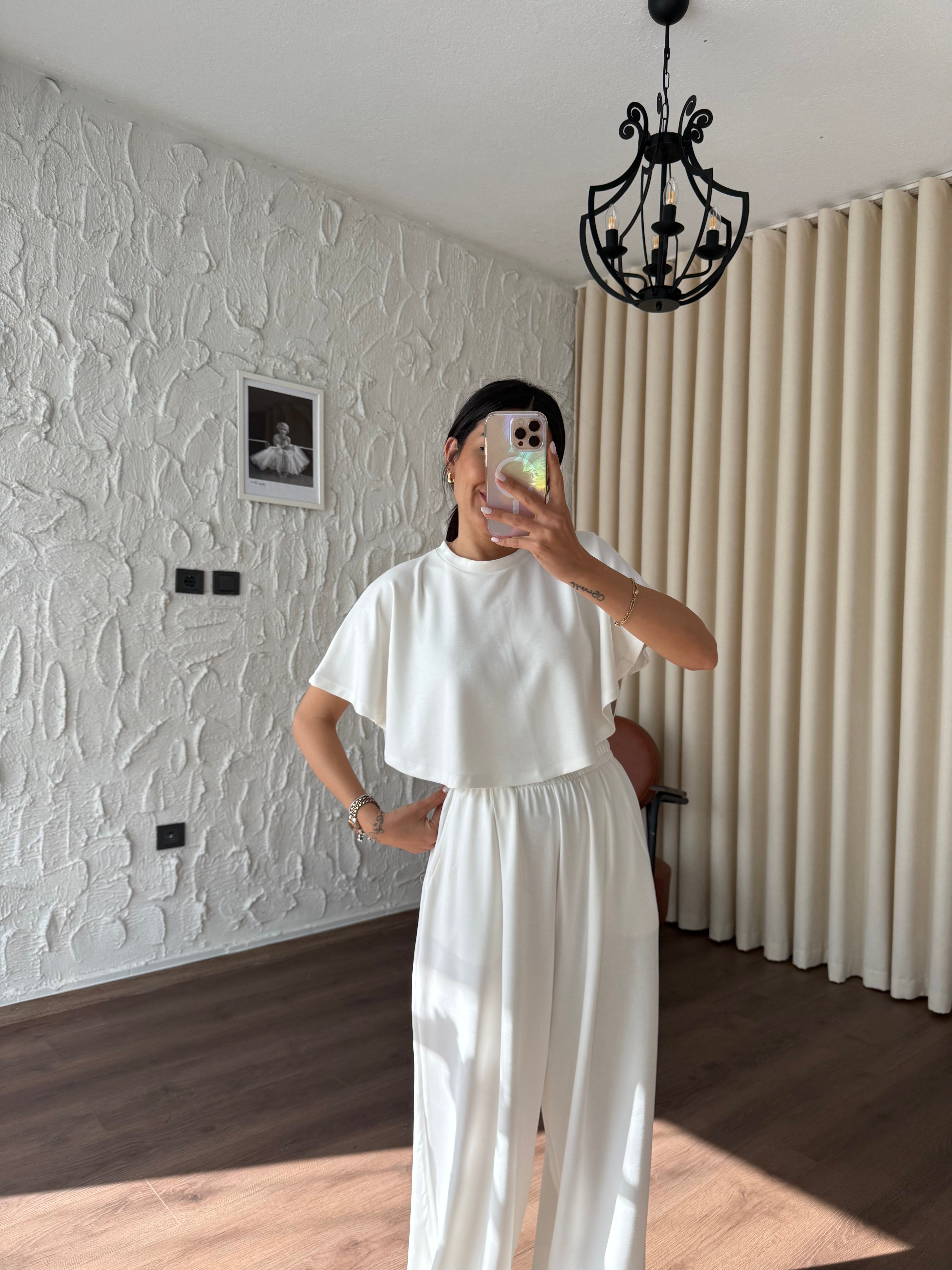 Pelerin Model Ekru Modal Takım