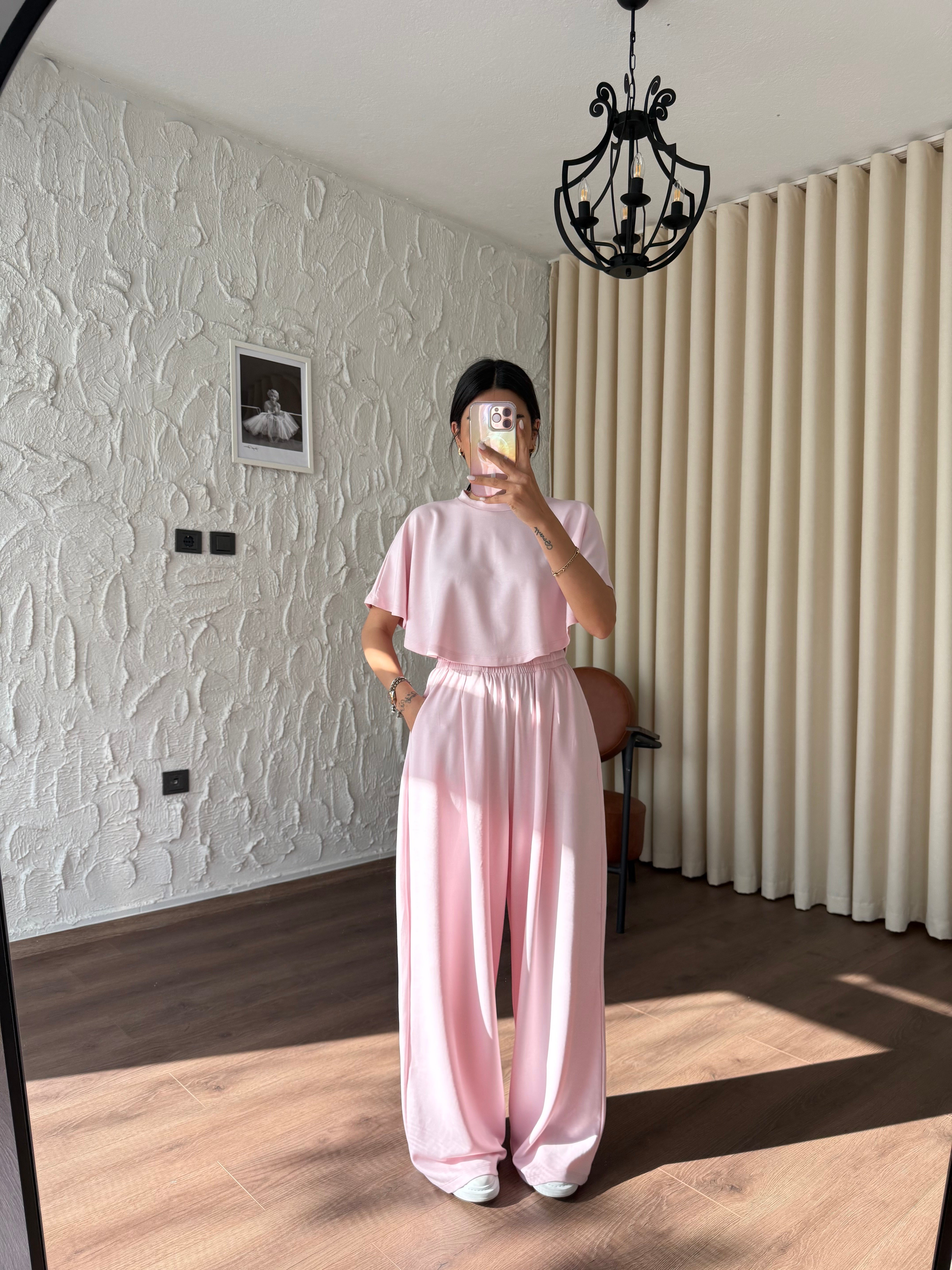 Pelerin Model Pembe Modal Takım
