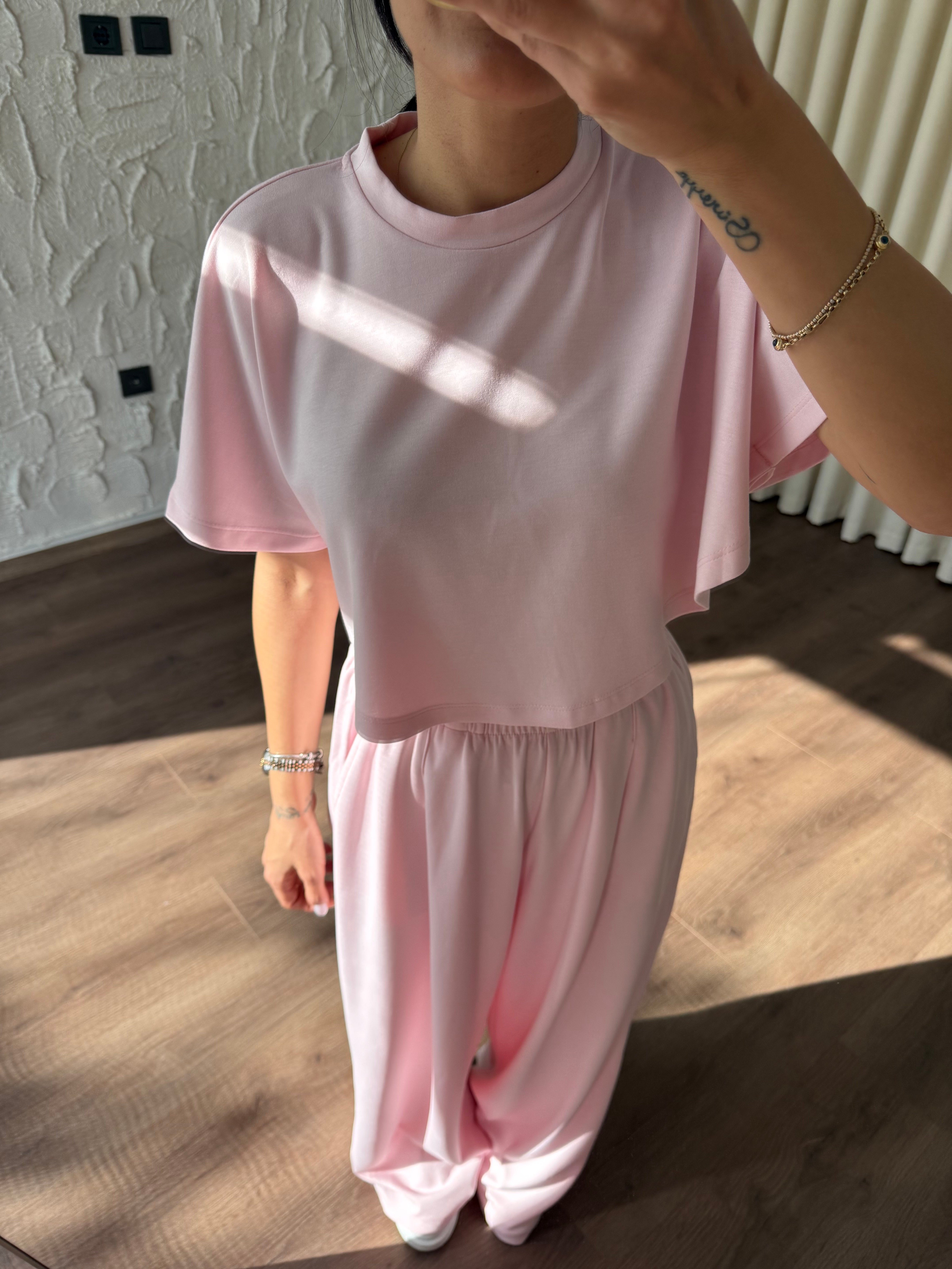 Pelerin Model Pembe Modal Takım