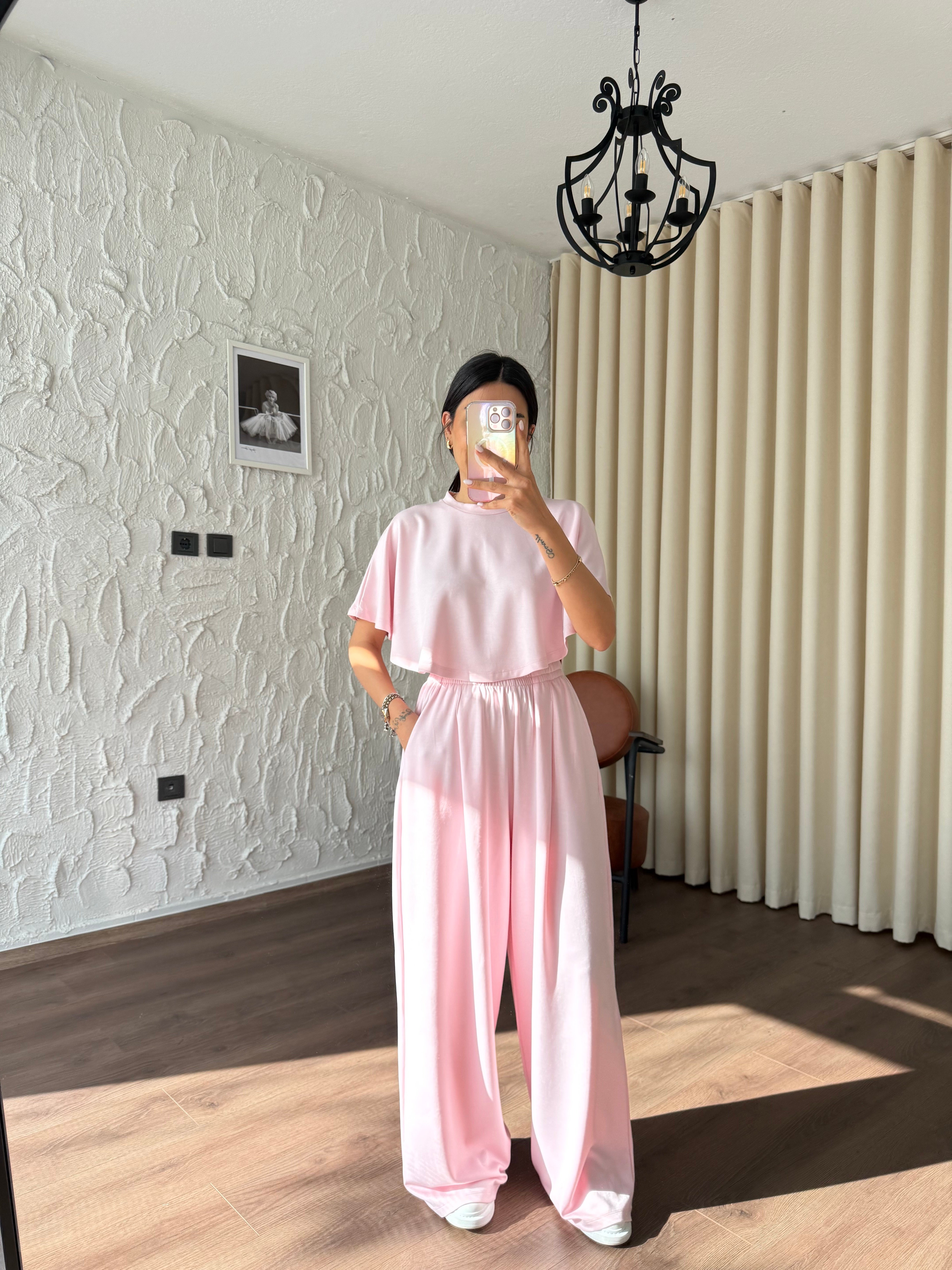Pelerin Model Pembe Modal Takım