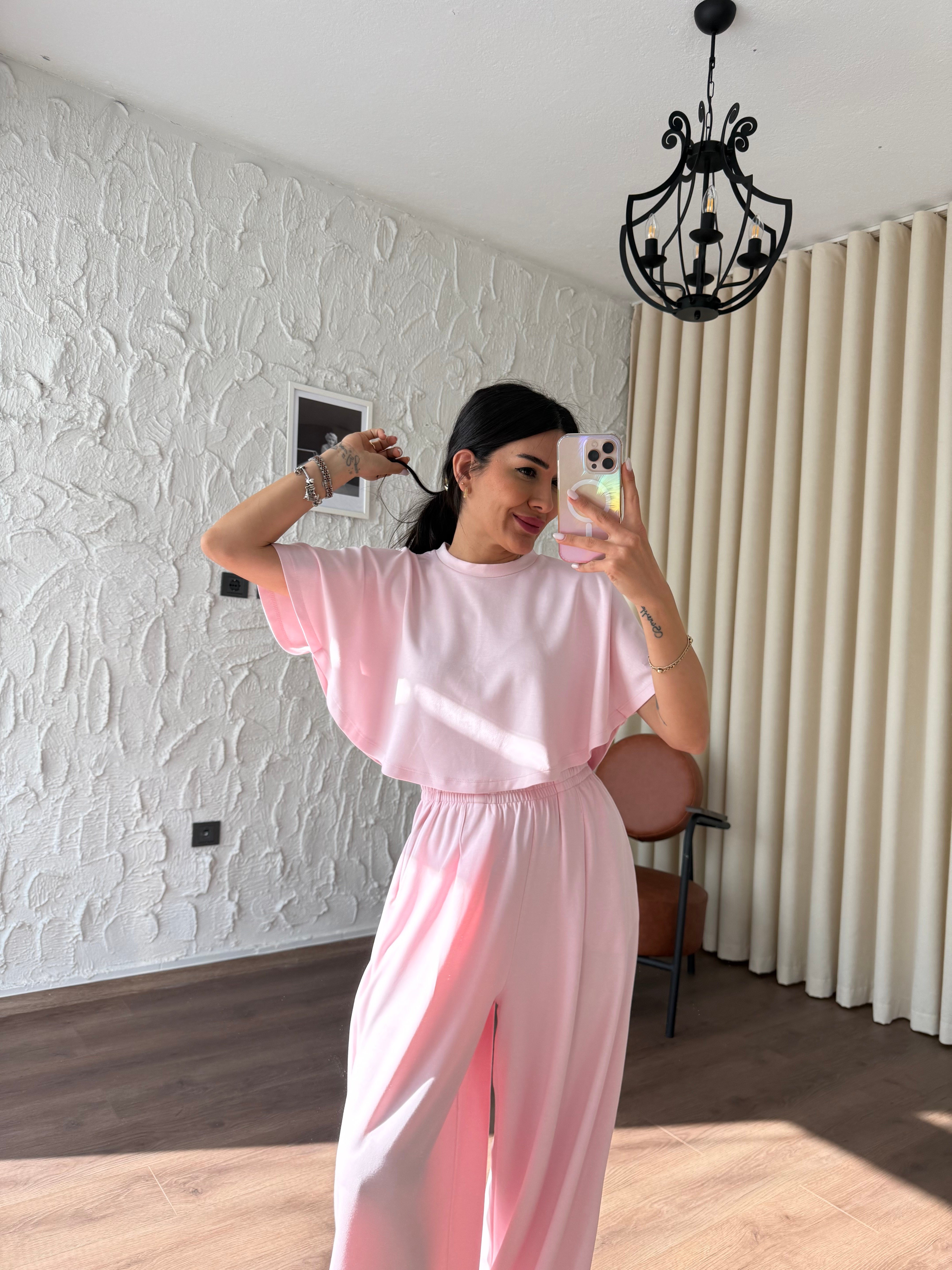 Pelerin Model Pembe Modal Takım
