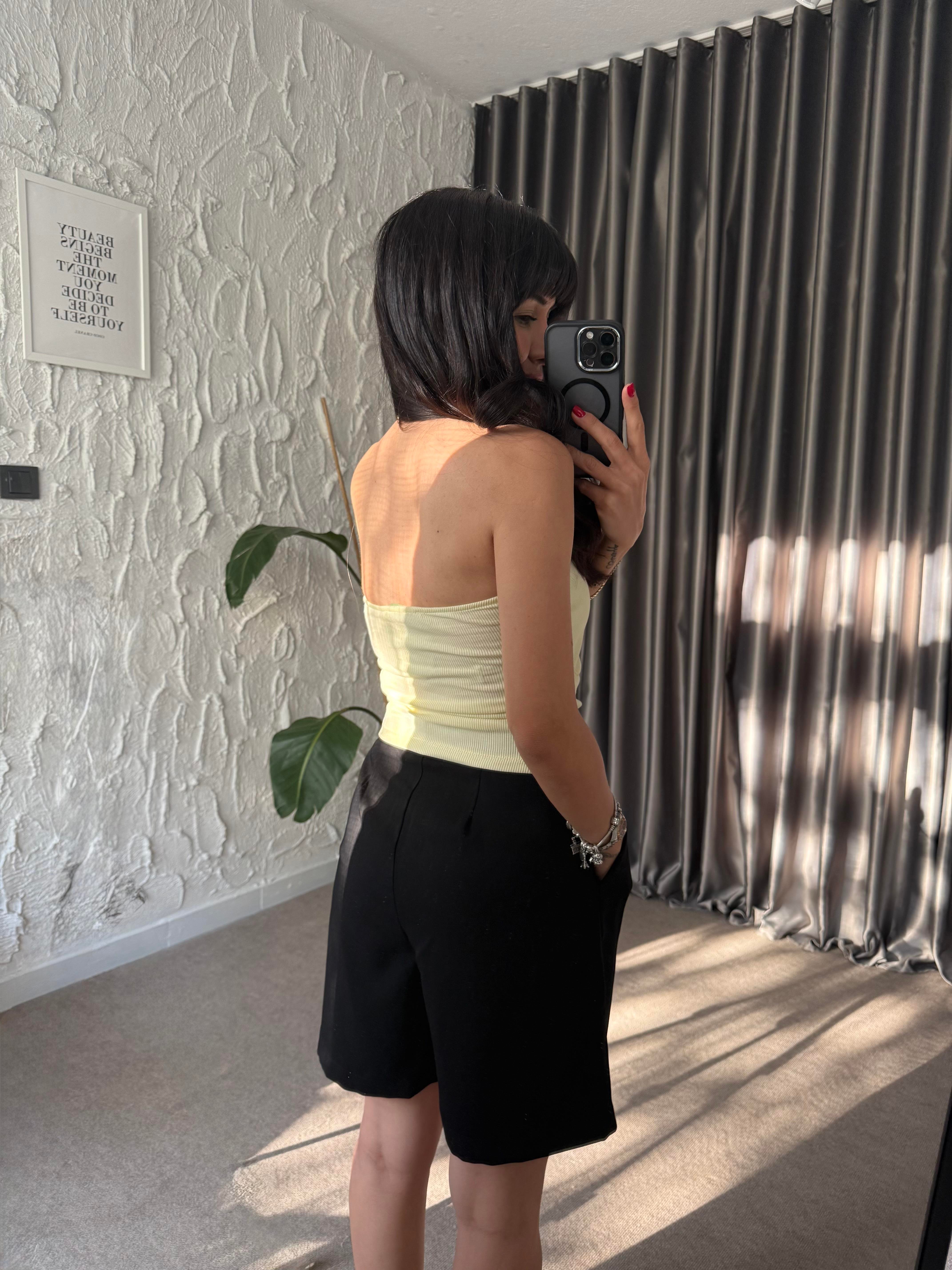 Sarı Halter Yaka Atlet