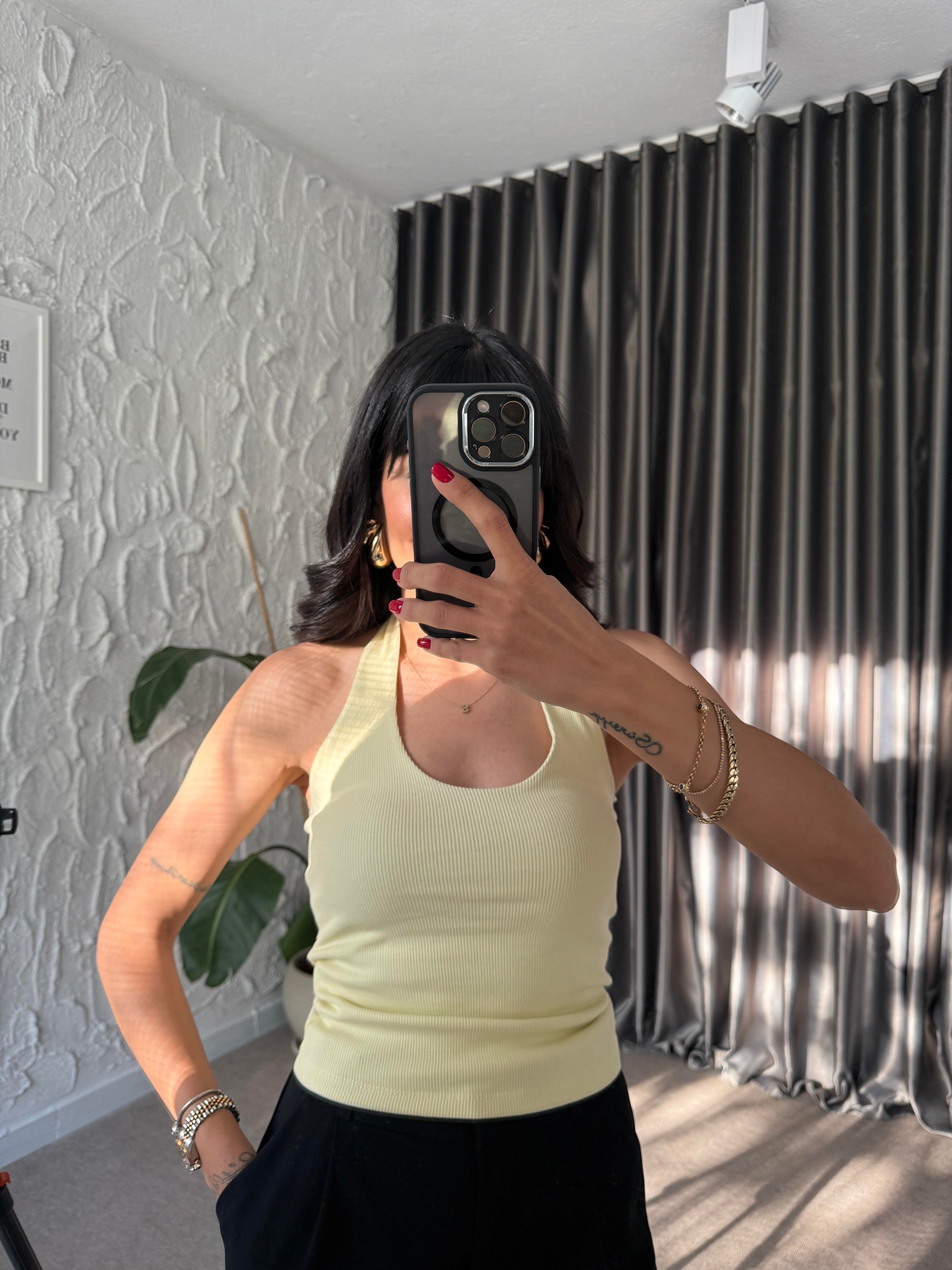 Sarı Halter Yaka Atlet