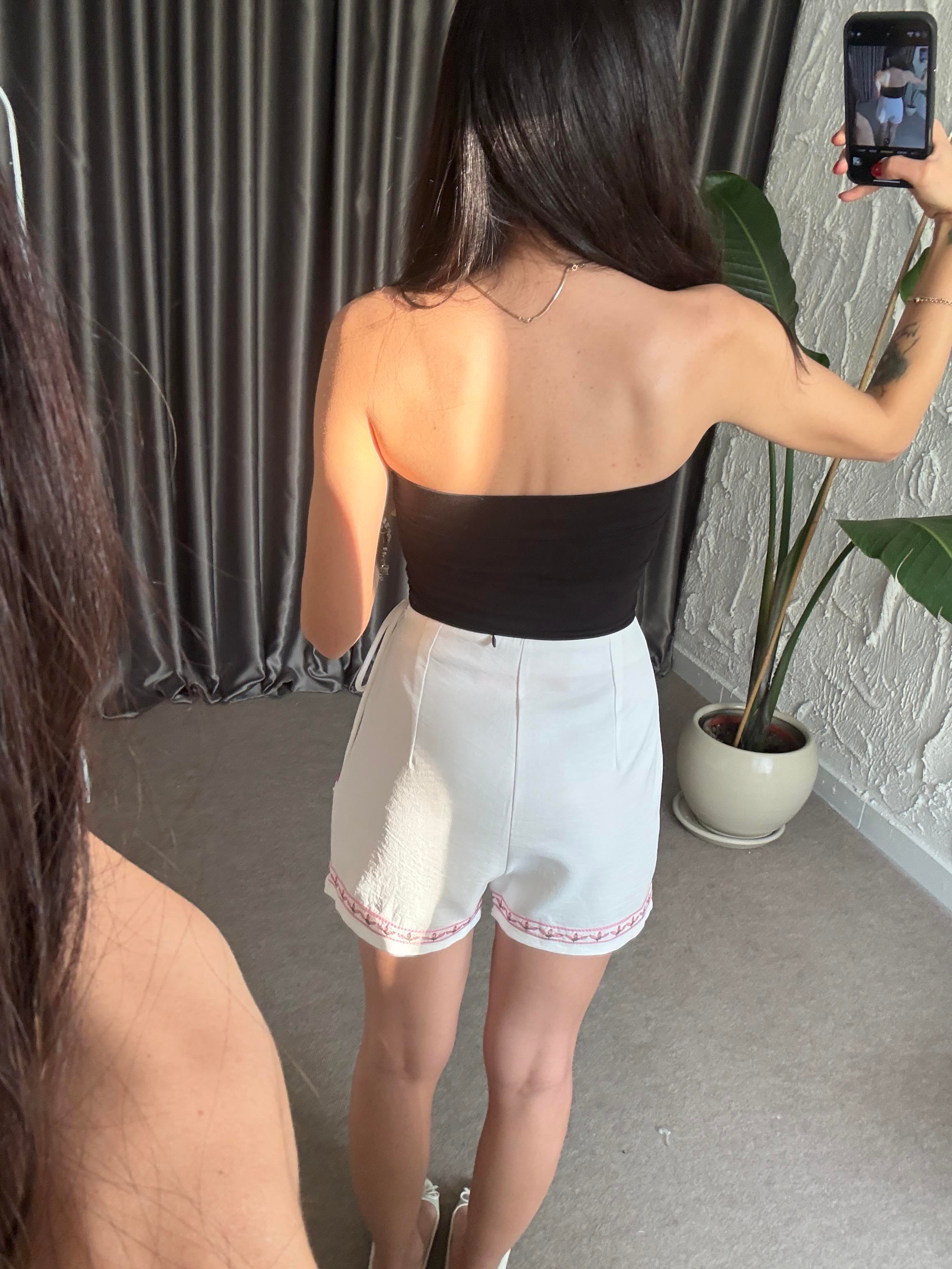 Siyah Straplez Basic Bluz