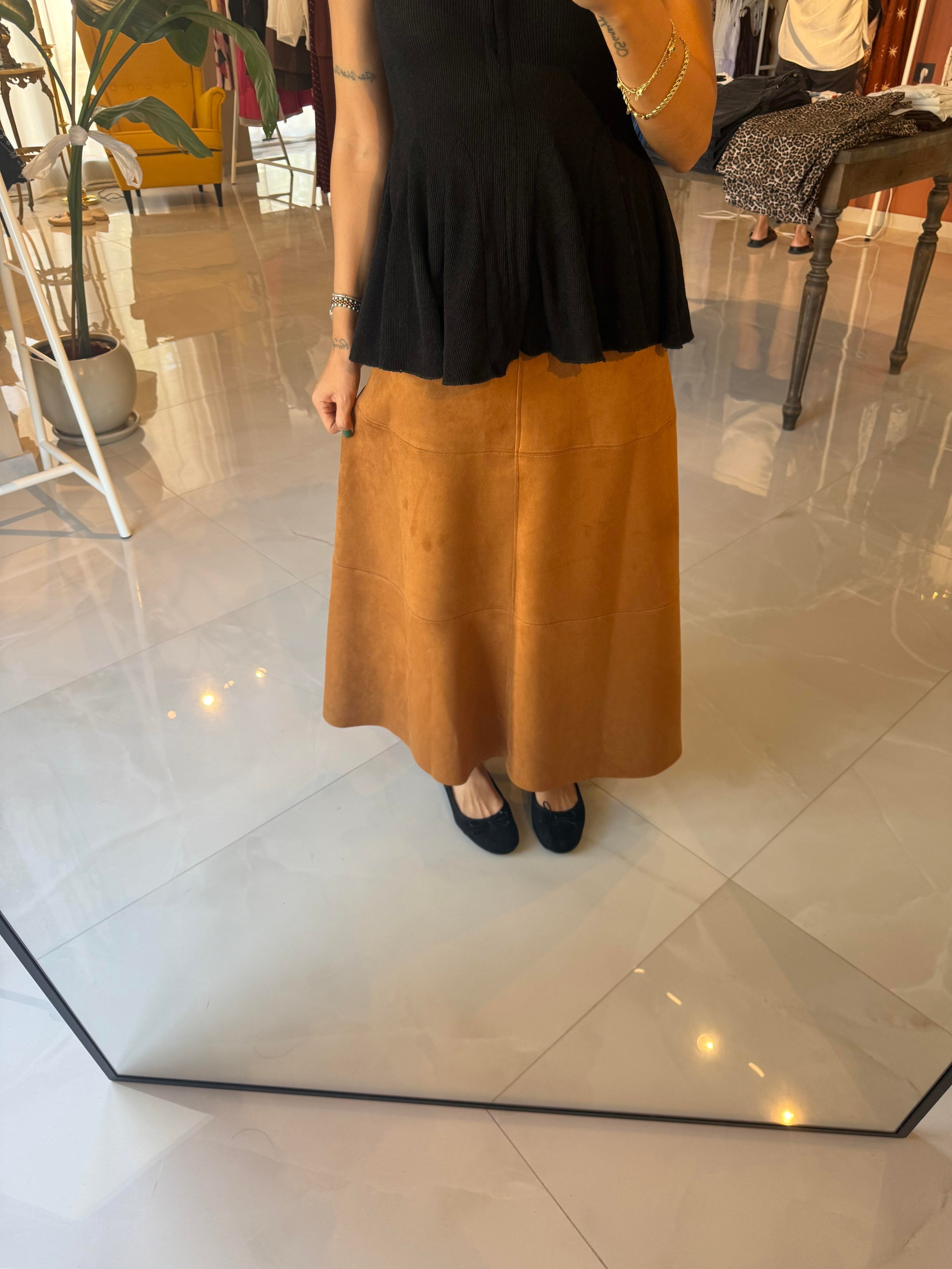 Taba Süet Çan Etek