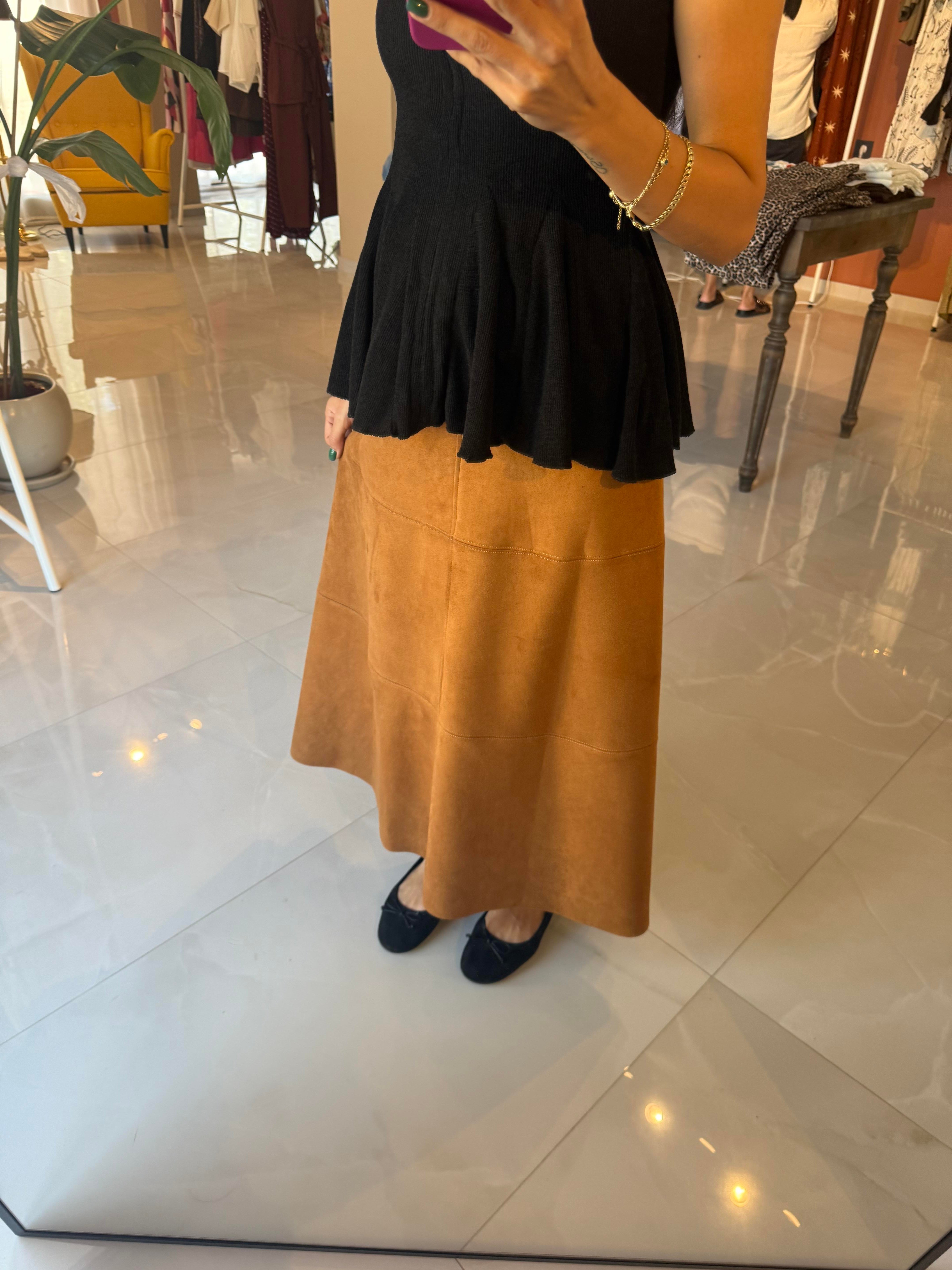 Taba Süet Çan Etek