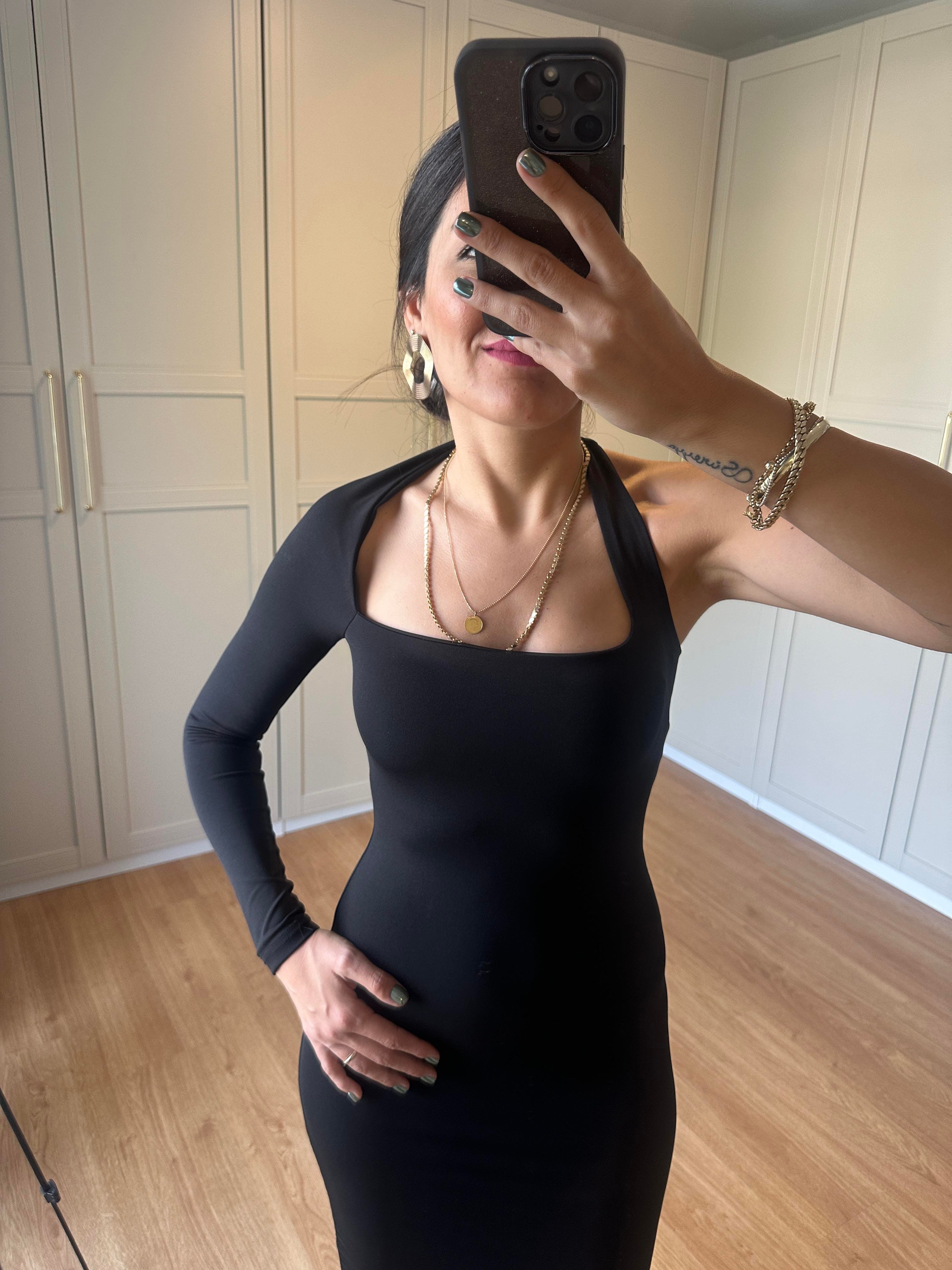 Tek Omuz Boyun Detaylı Elbise