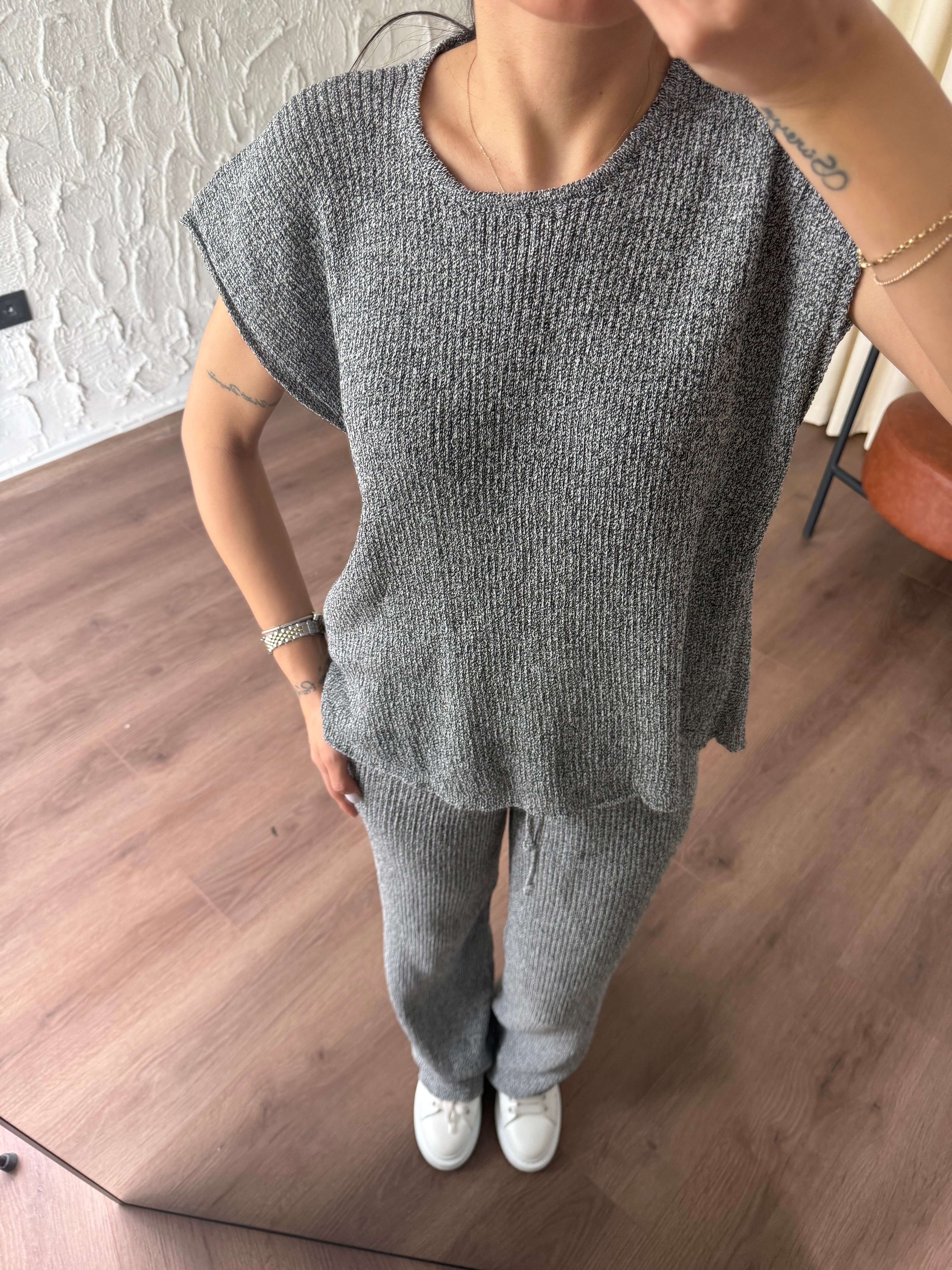 Vala Gri Triko Takım