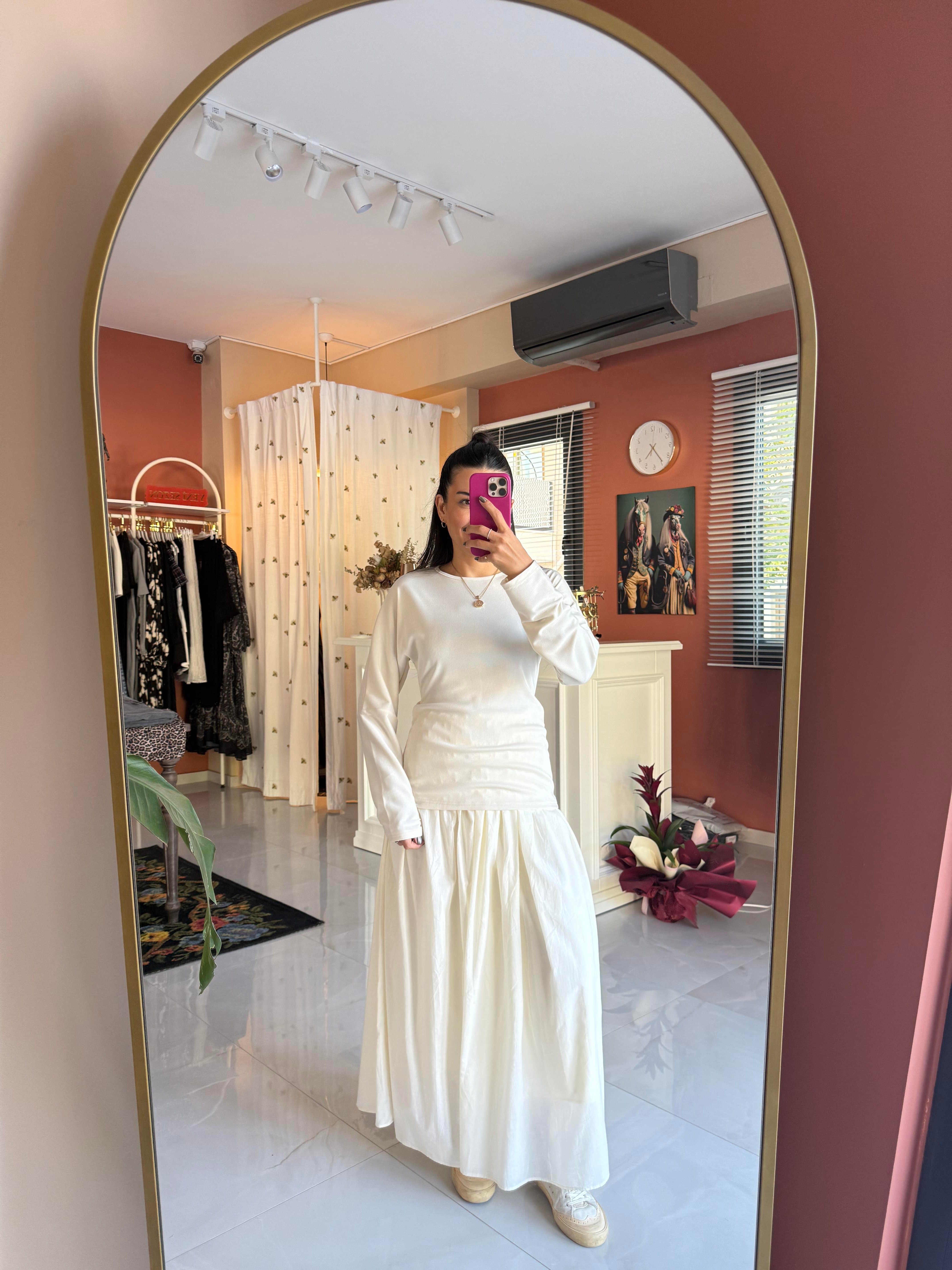 Volara Örme Elbise - Ekru