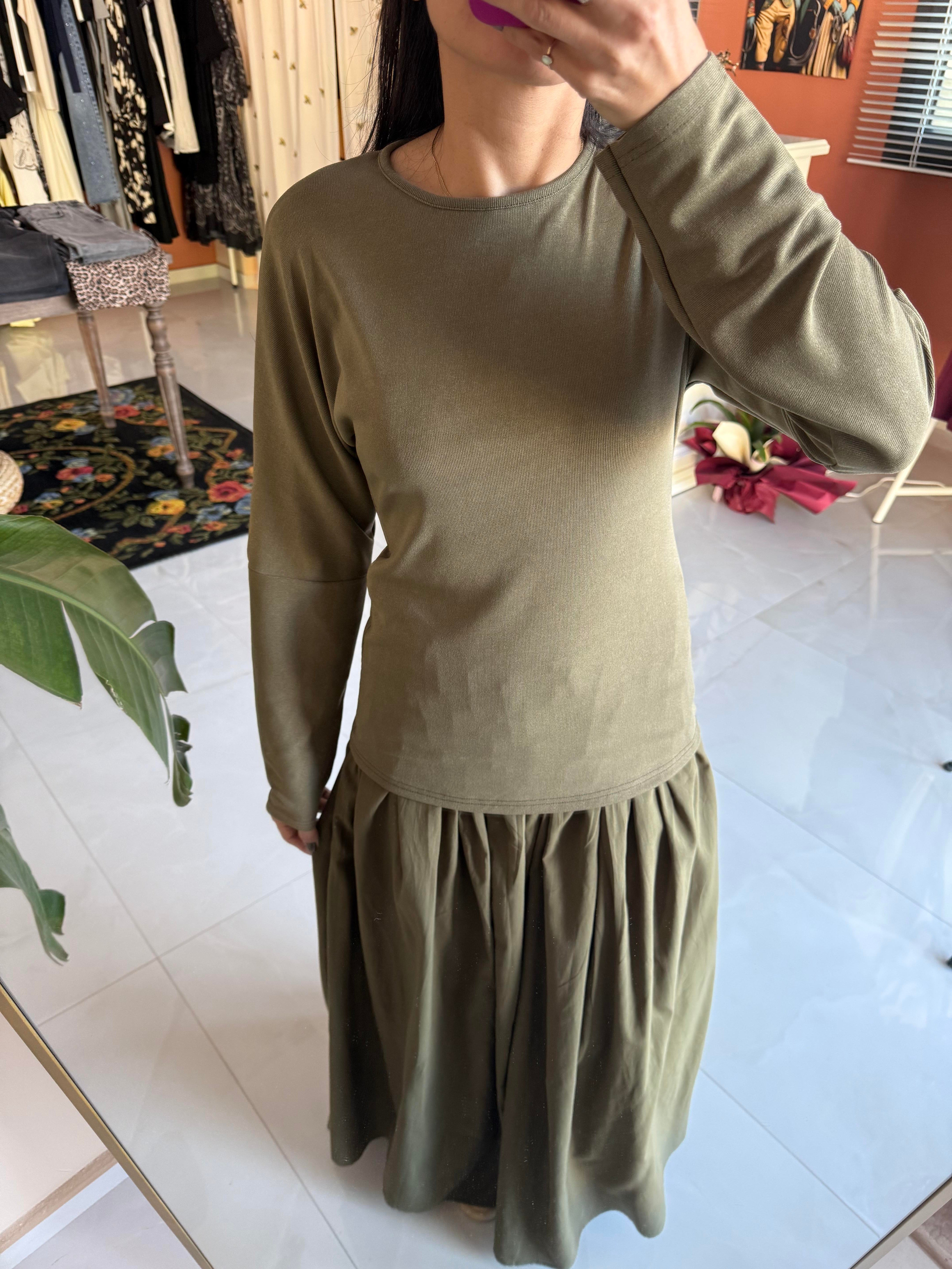 Volara Örme Elbise - Haki