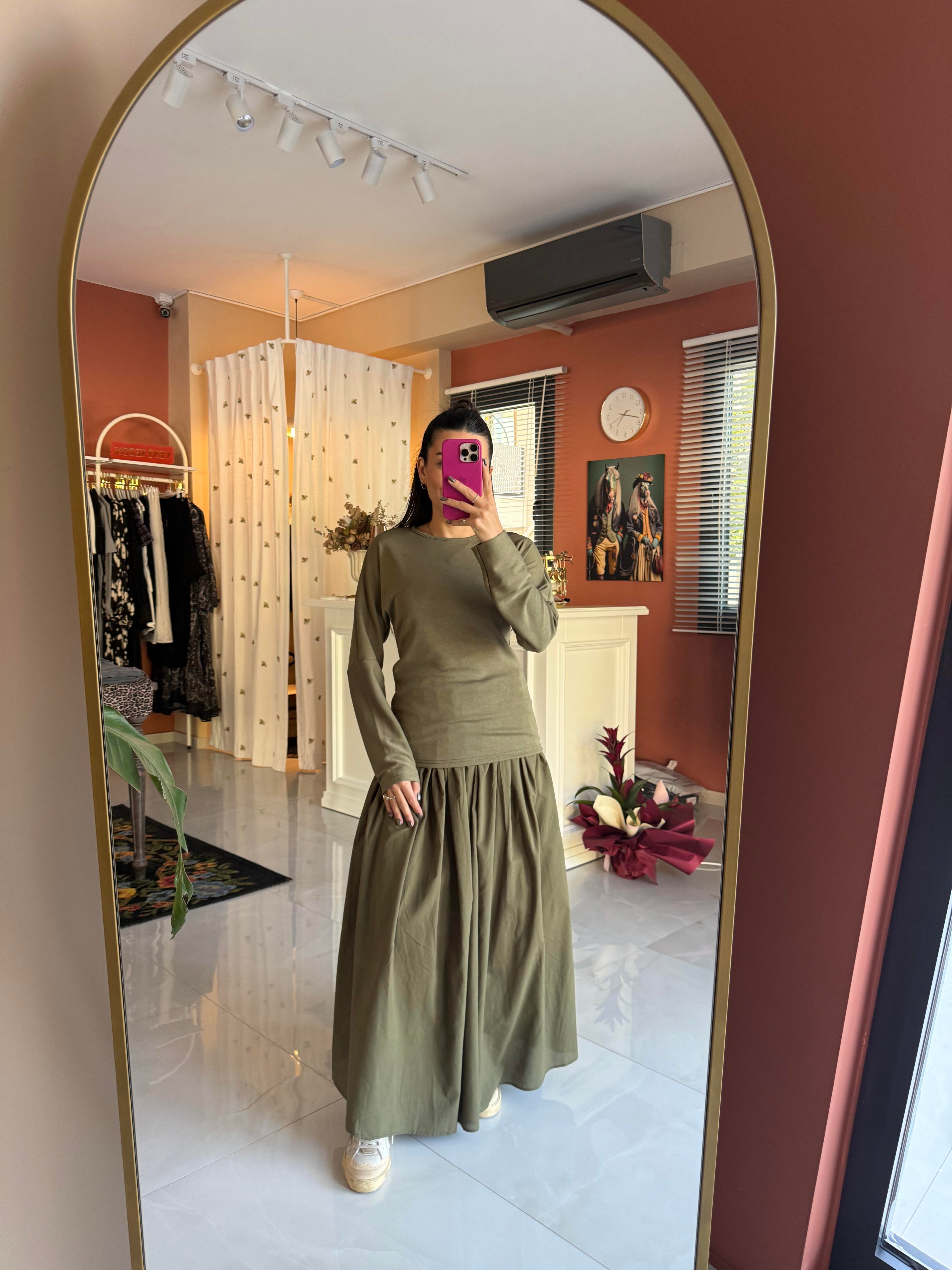 Volara Örme Elbise - Haki