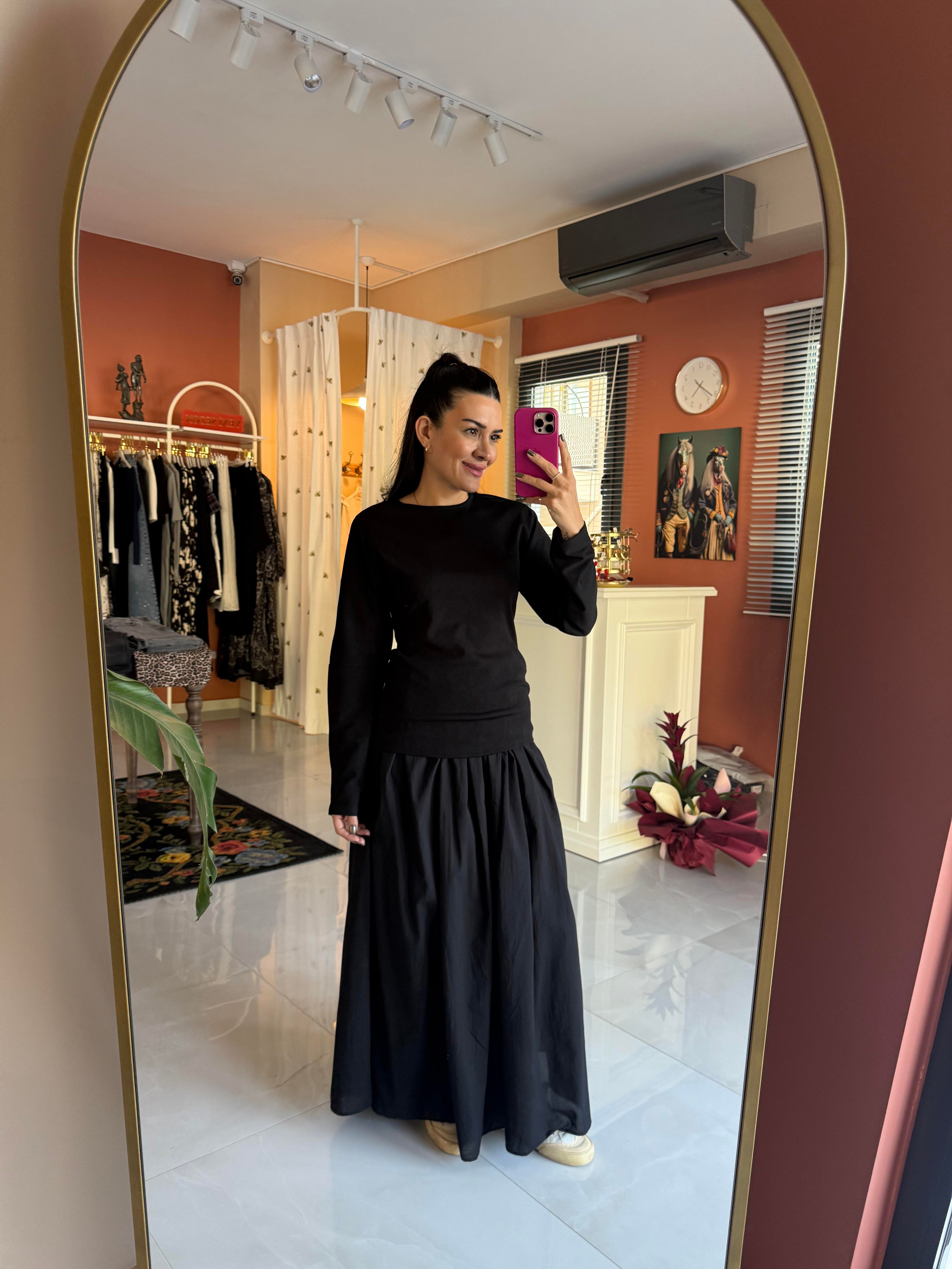 Volara Örme Elbise - Siyah