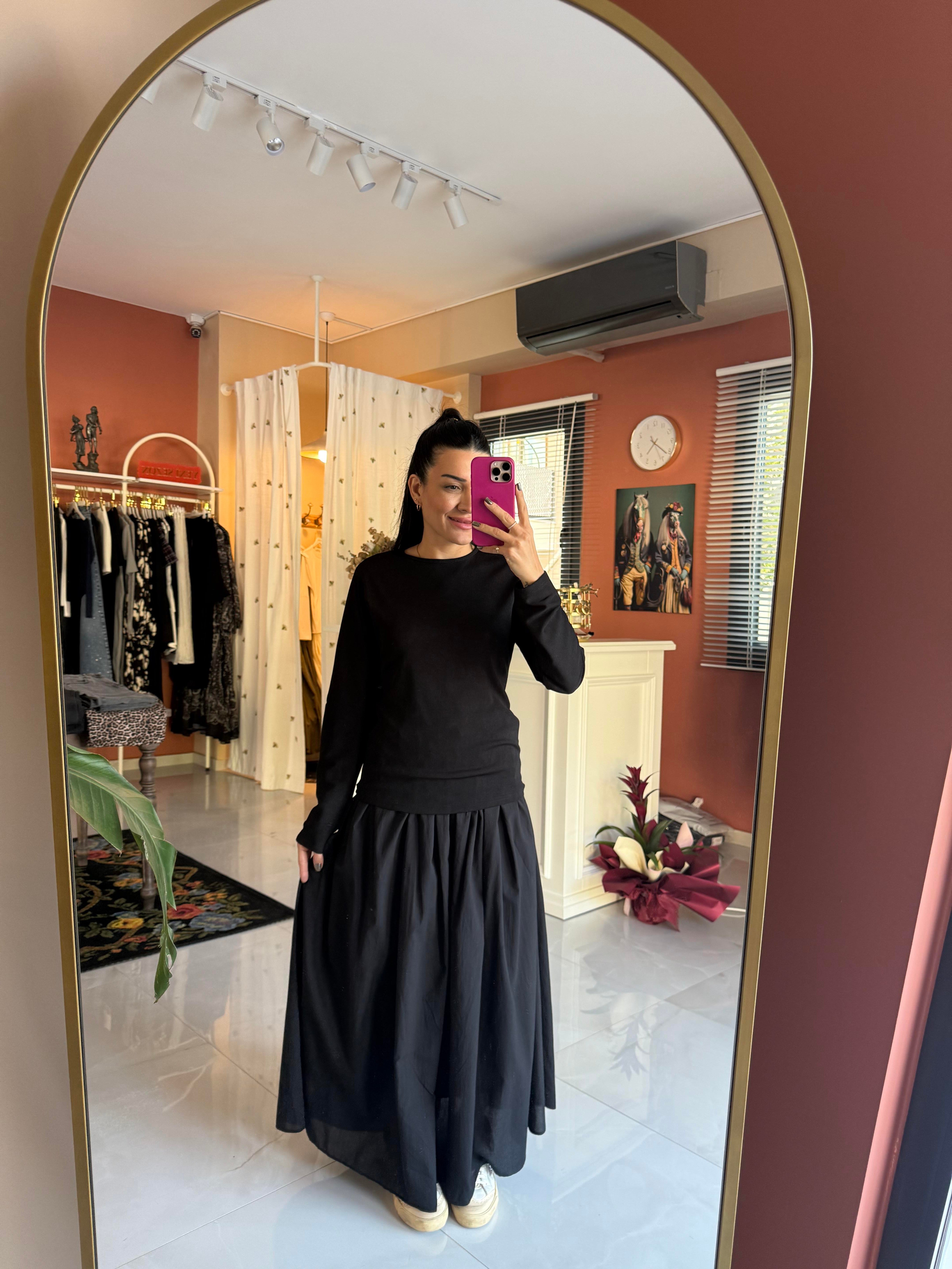 Volara Örme Elbise - Siyah