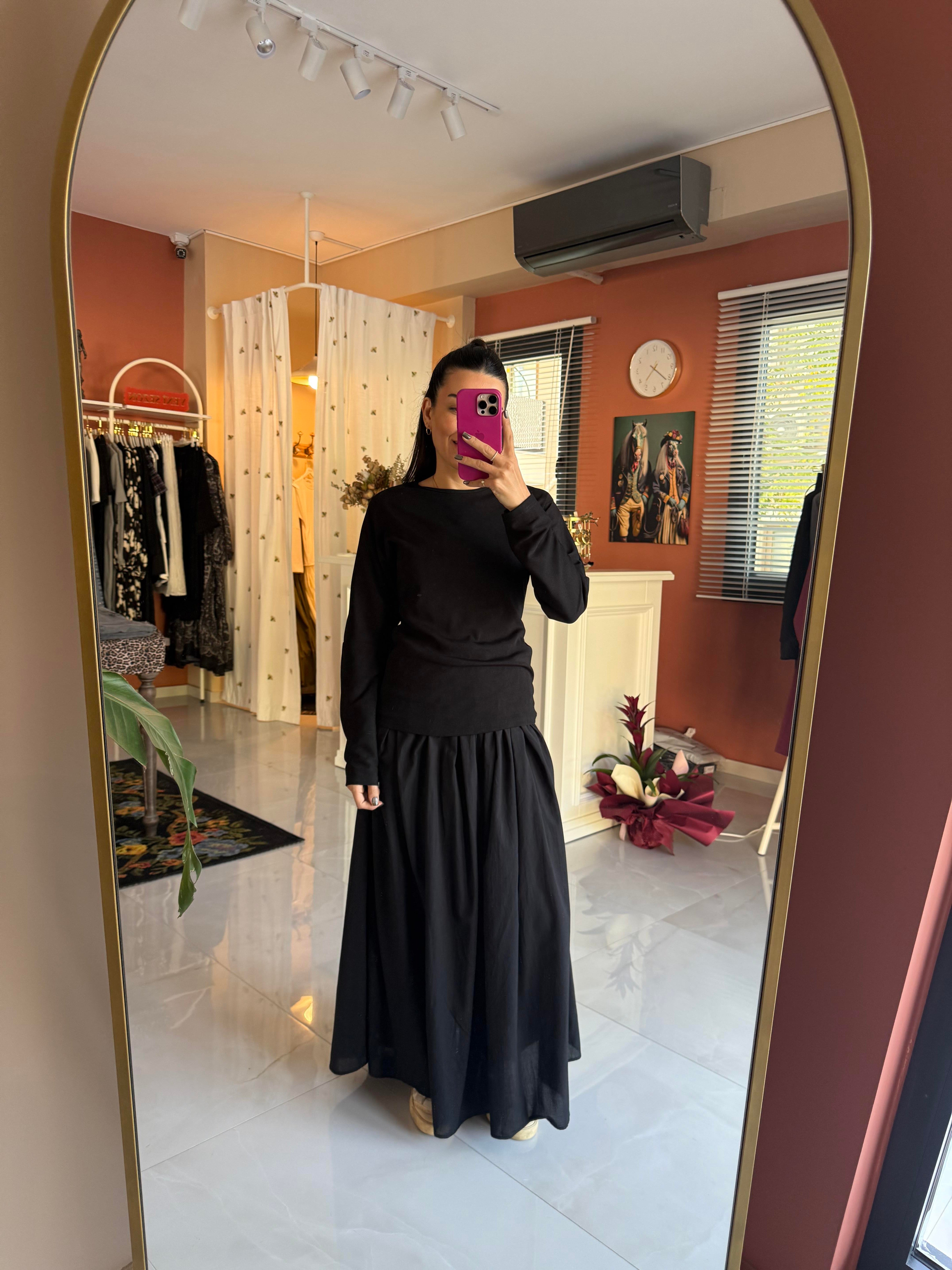 Volara Örme Elbise - Siyah