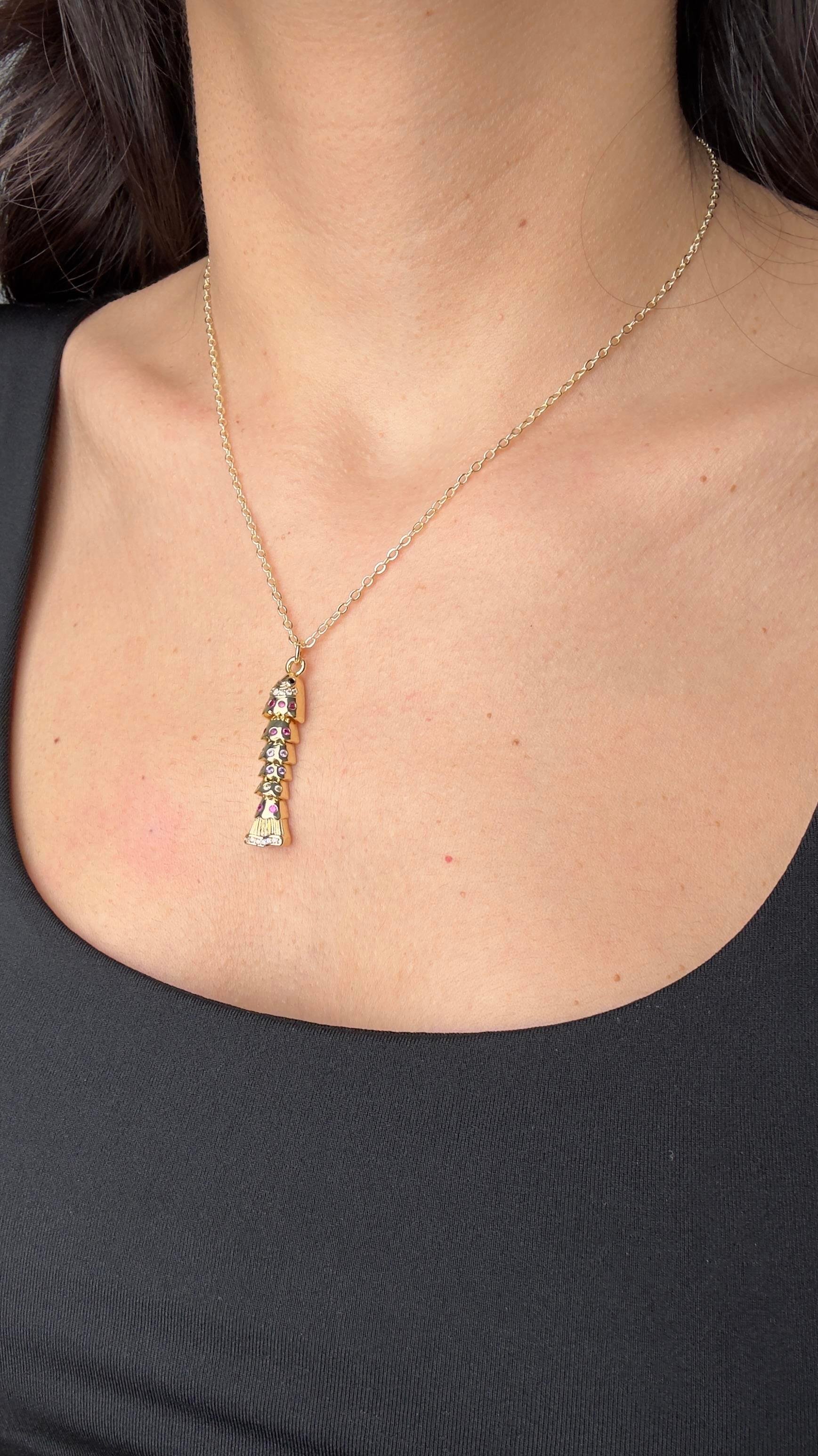 Zirkon Taşlı Balık Kolye