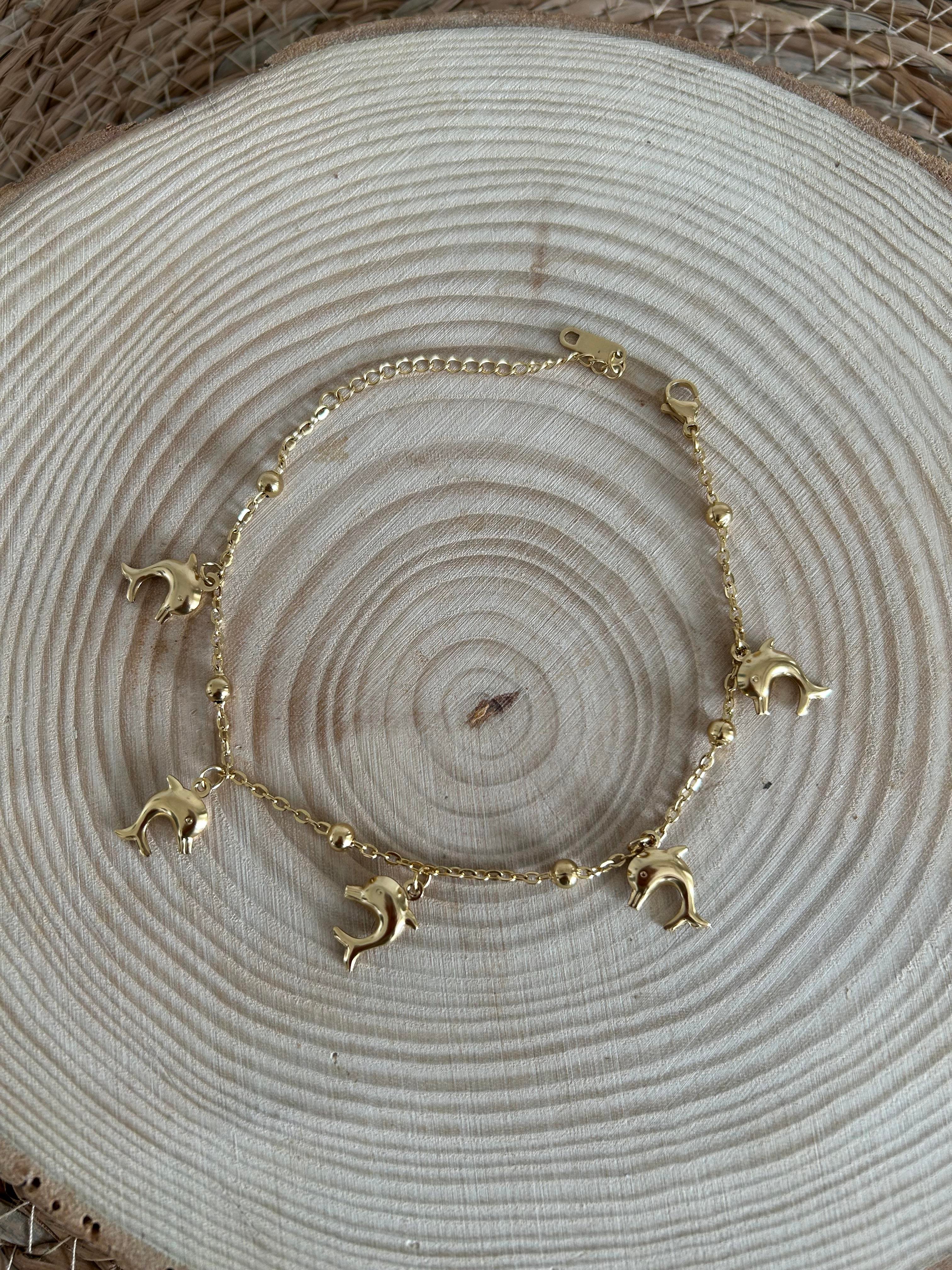 Balık model çelik halhal