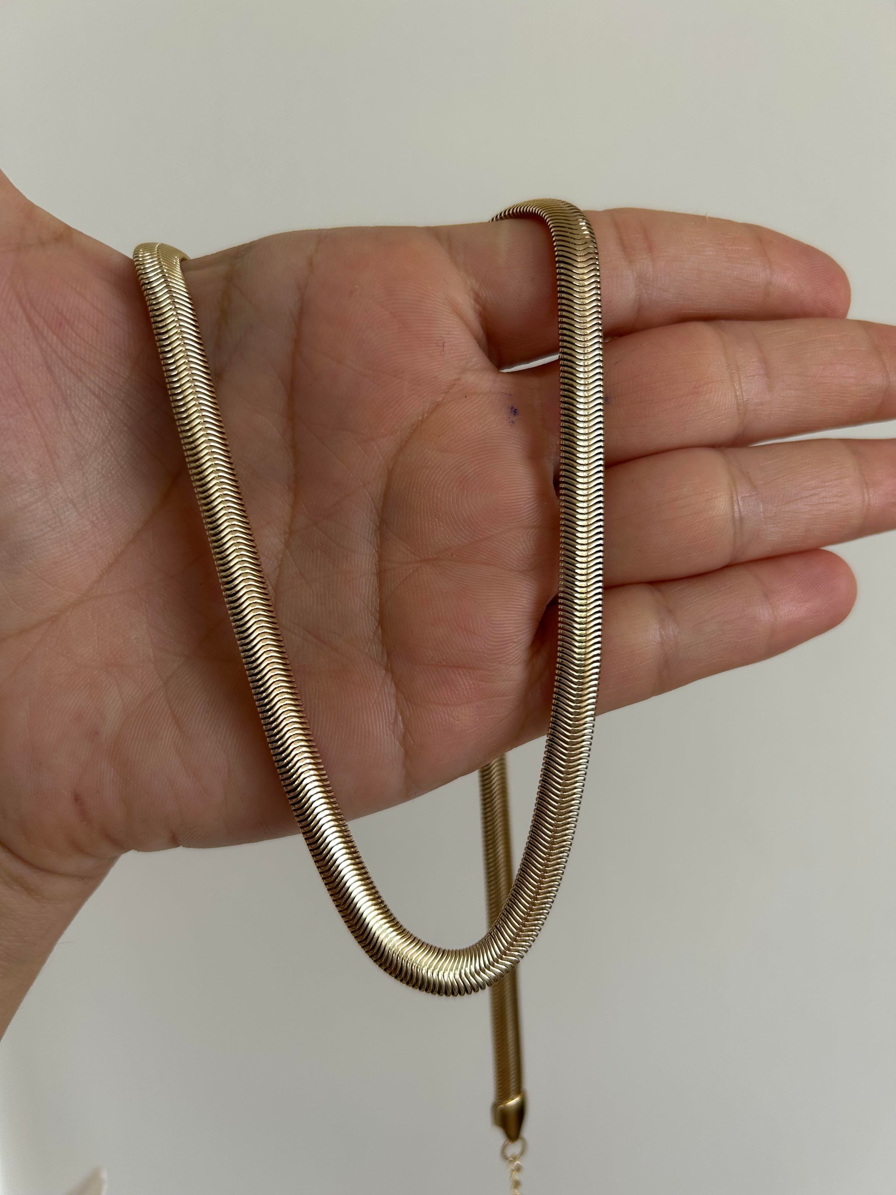 Balık sırtı model çelik kolye 