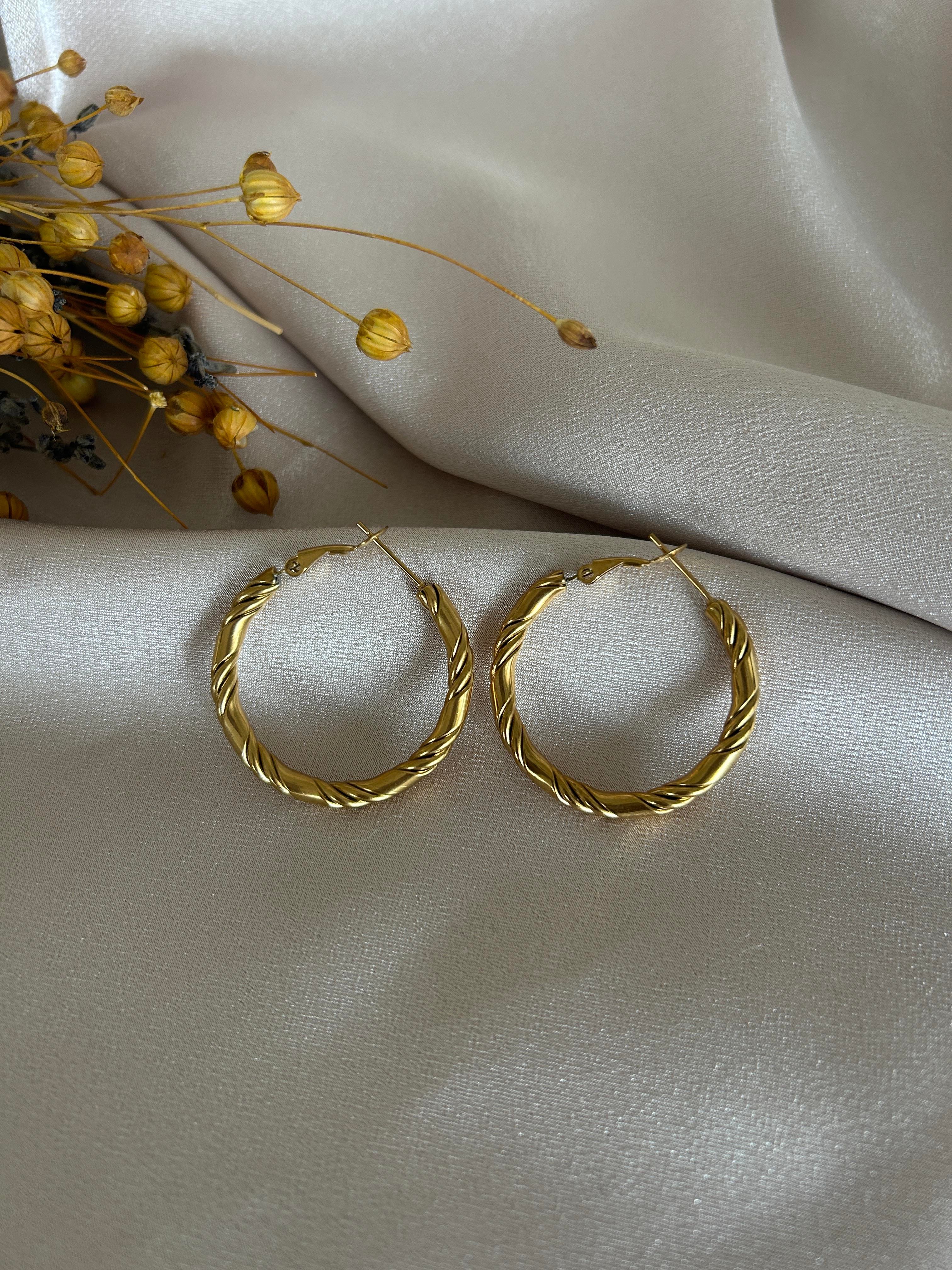 Burma model Çelik halka küpe 