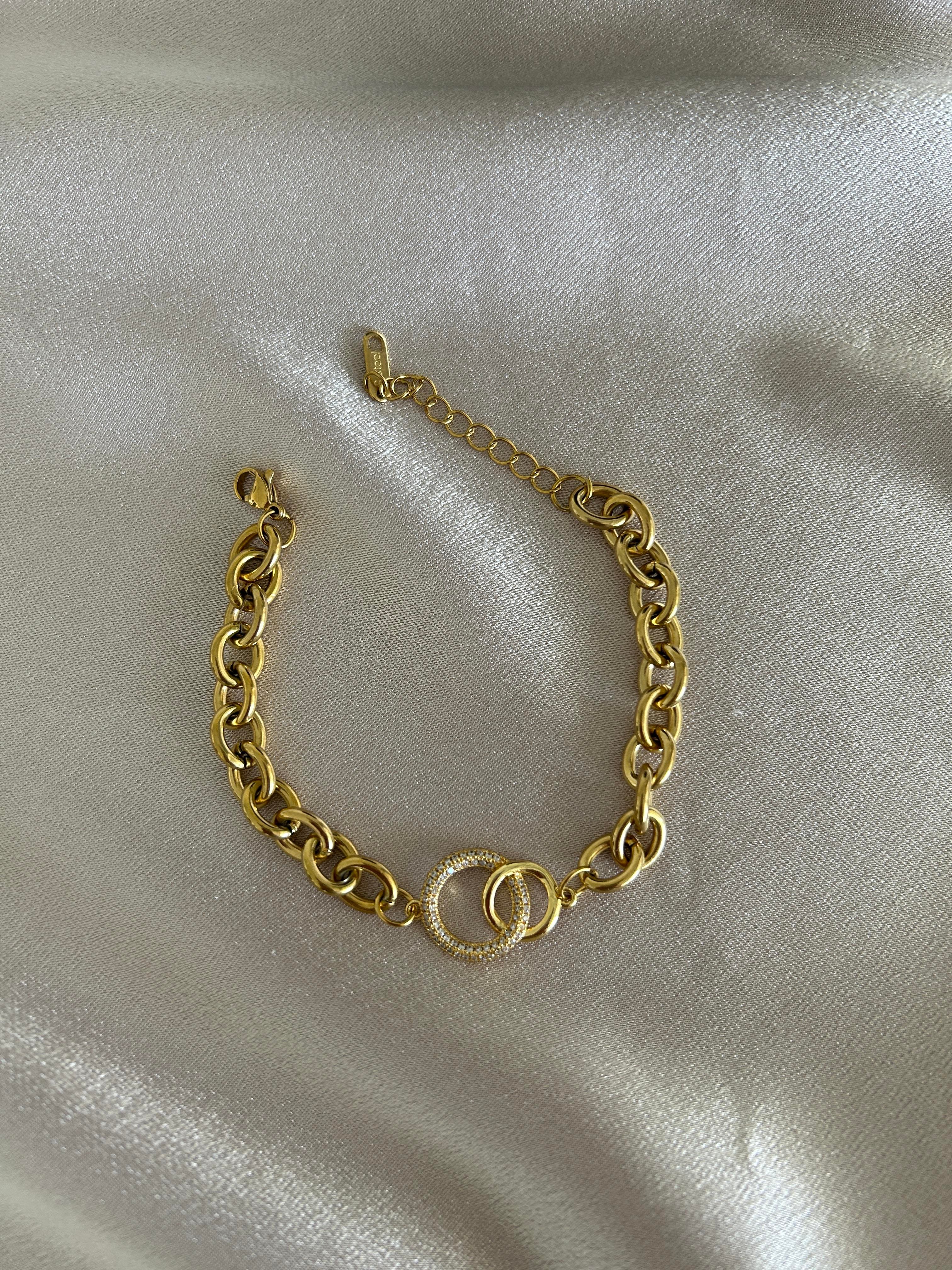 Çift halkalı taşlı kuyumcu model künye 