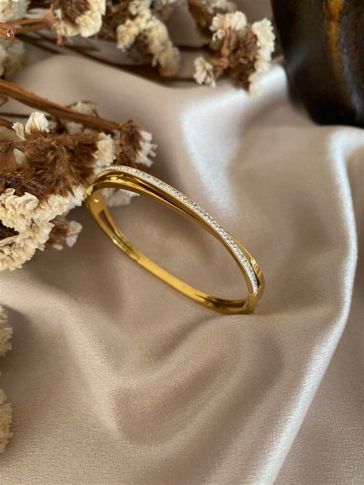 Çift sıralı taşlı  kelepçe